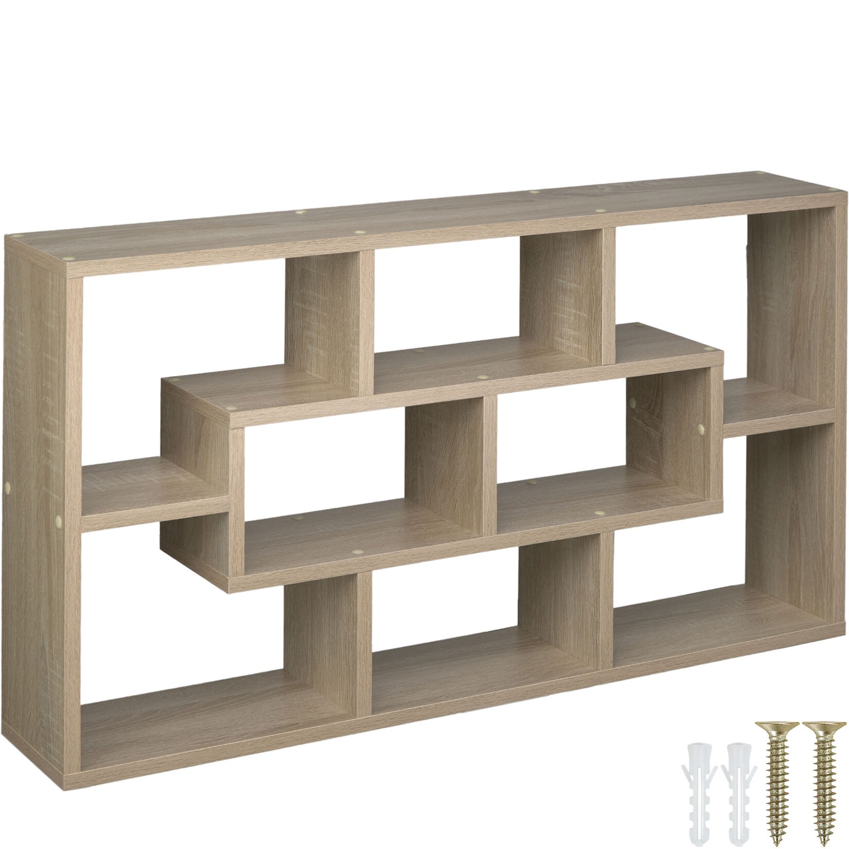 tectake® Wandregal, Retro-Stil, unsichtbare Aufhängung, 85 x 48 x 16 cm | 04061173115584