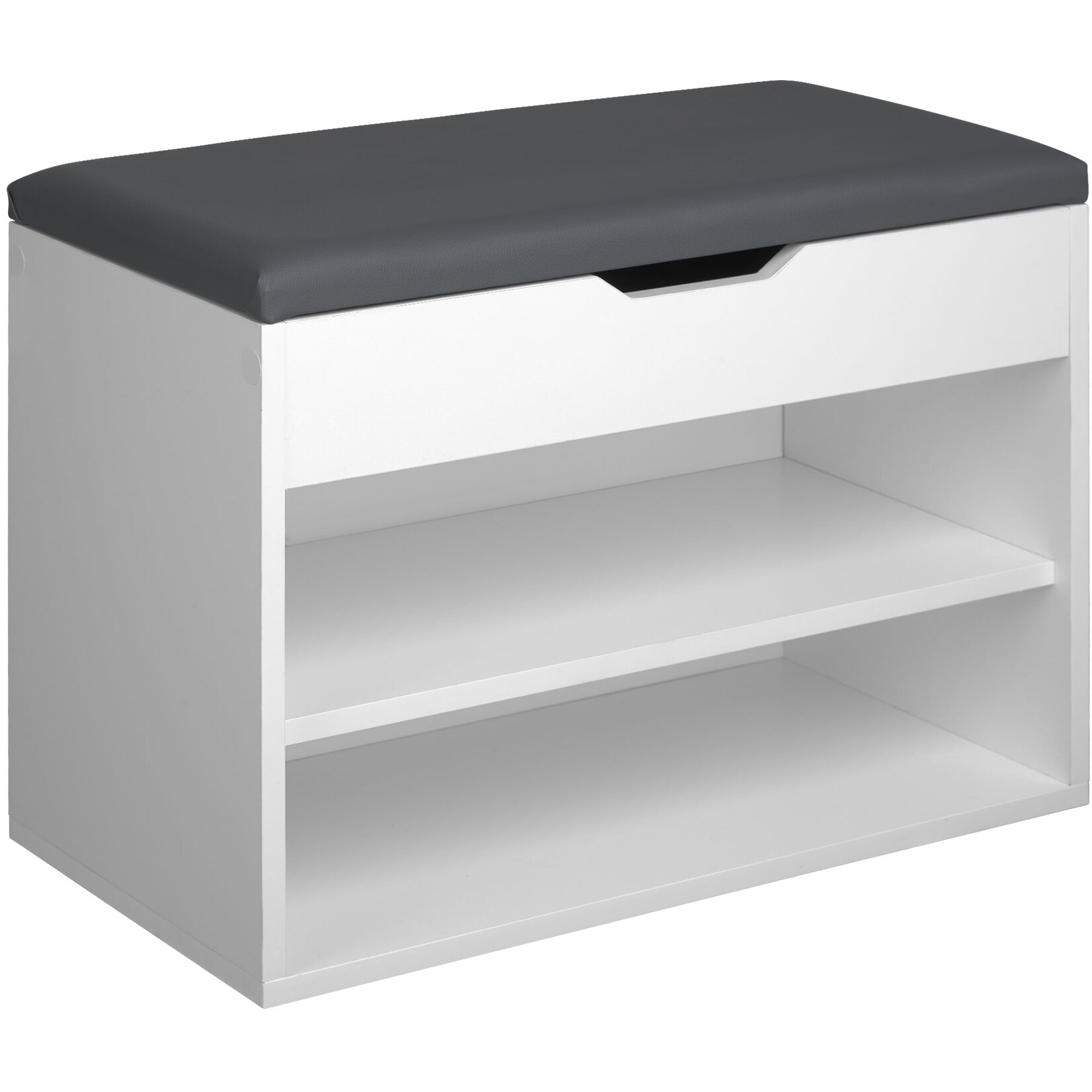 tectake® Schuhbank, für 6 Paar Schuhe, großes Klappfach, 60 x 30 x 43,5 cm | 04061173115607