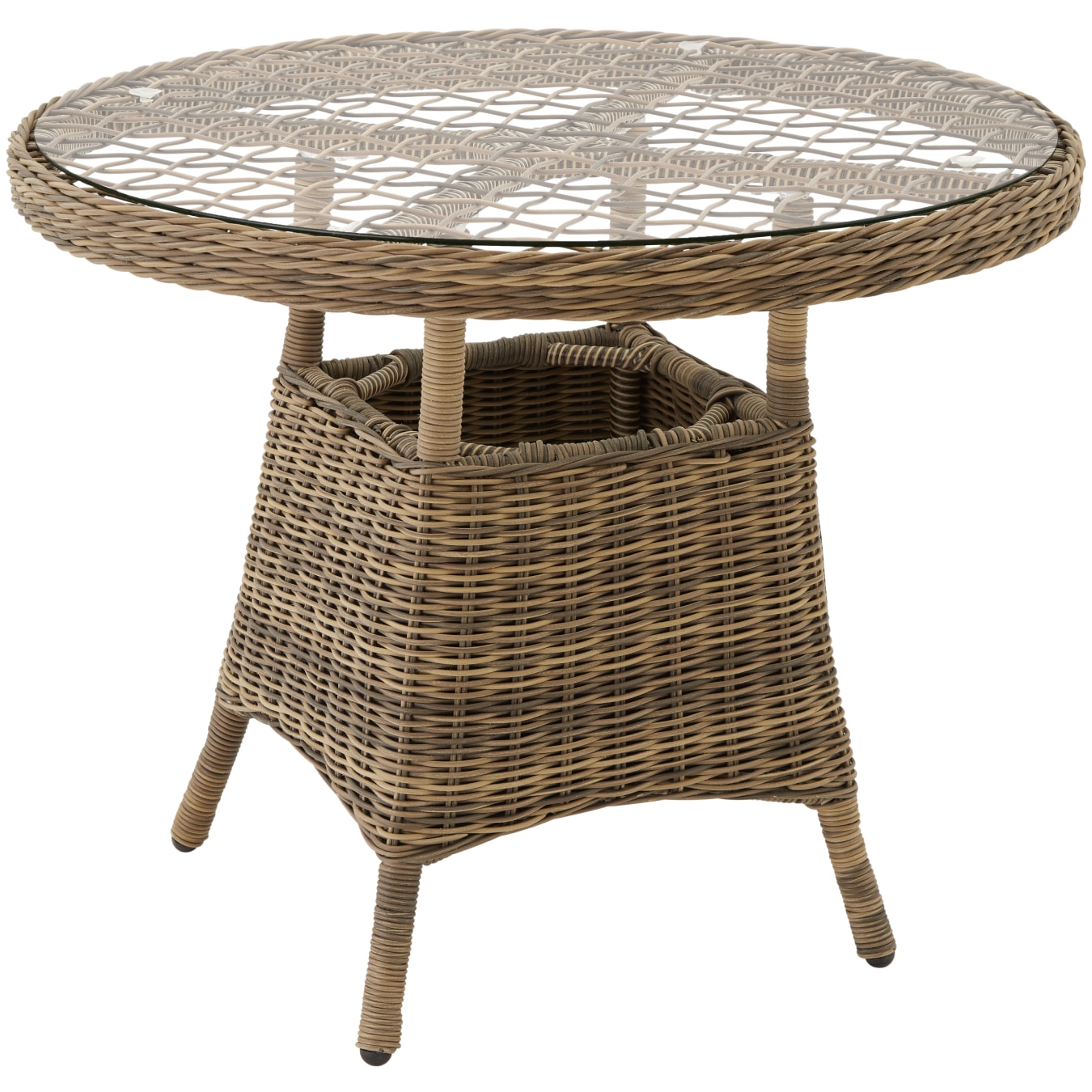 tectake&reg; Gartentisch, mit Aluminiumgestell, wetterfest und UV-best&auml;ndig, 91 x 73,5 cm - Bild 1