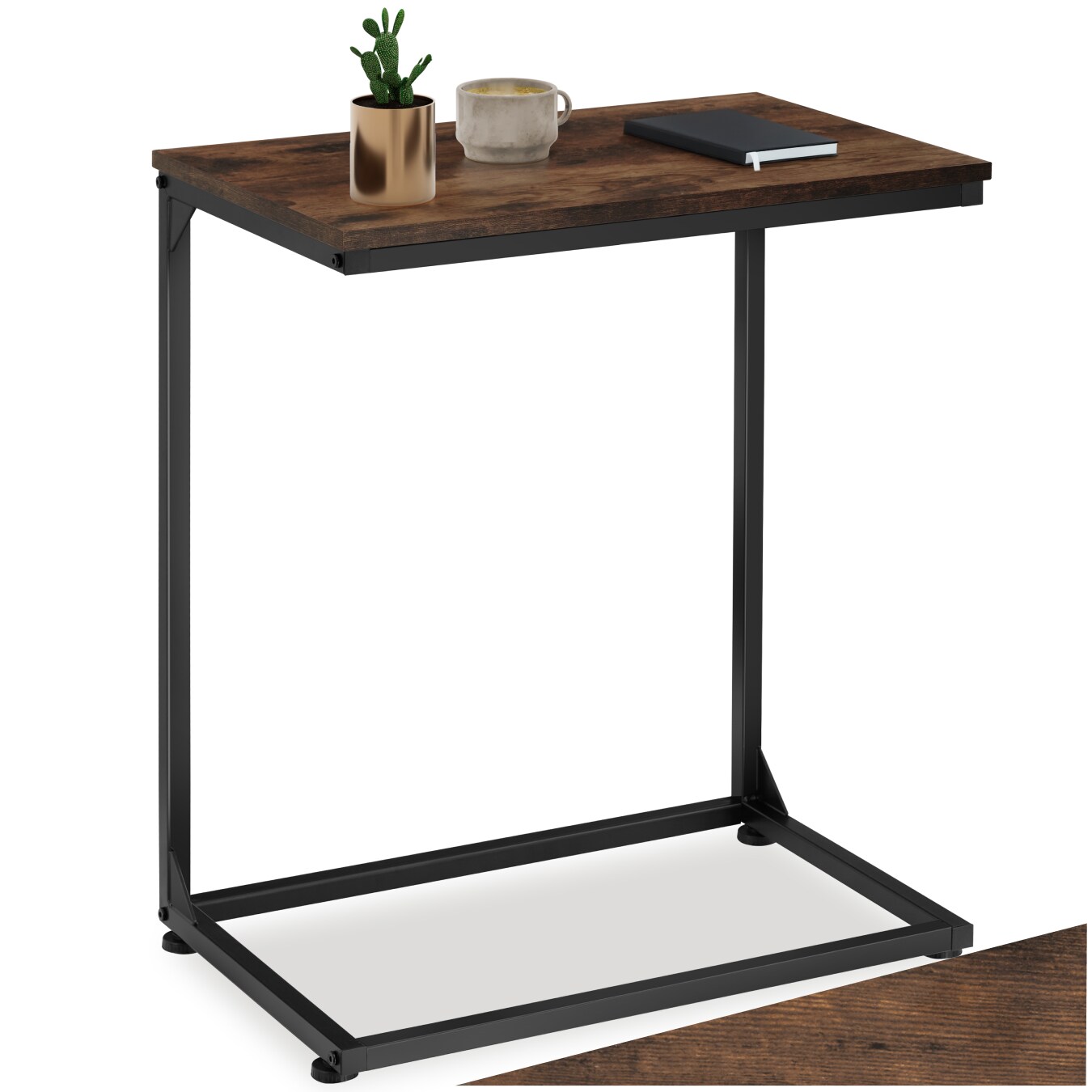 tectake&reg; Beistelltisch, Industrial Style, in praktischer C-Form, 55,5 x 35 x 67 cm - Bild 1