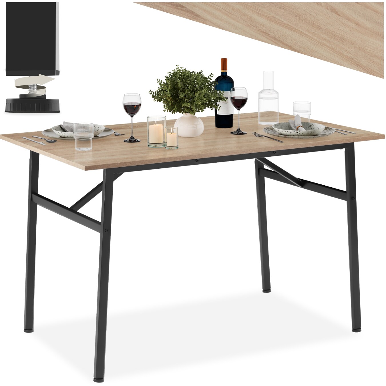 tectake&reg; Esstisch, Industrial Style, rechteckig, 120 x 75 x 76 cm - Bild 1