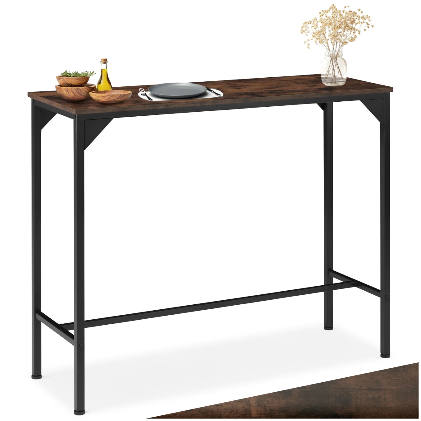 tectake&reg; Bartisch, Industrial Style, rechteckig, 120 x 40 x 100,5 cm - Bild 1