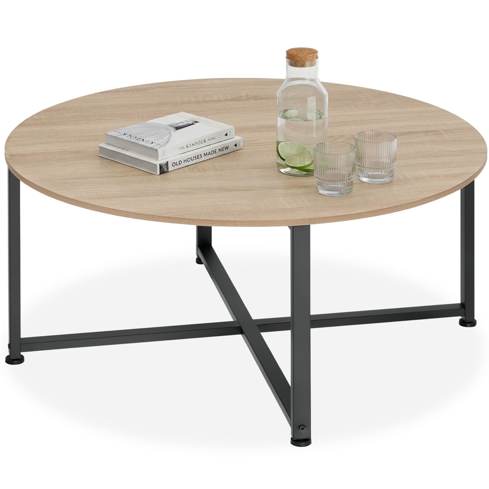 tectake® Couchtisch, Industrial Style, rund, 88,5 x 47 cm | 04061173206503