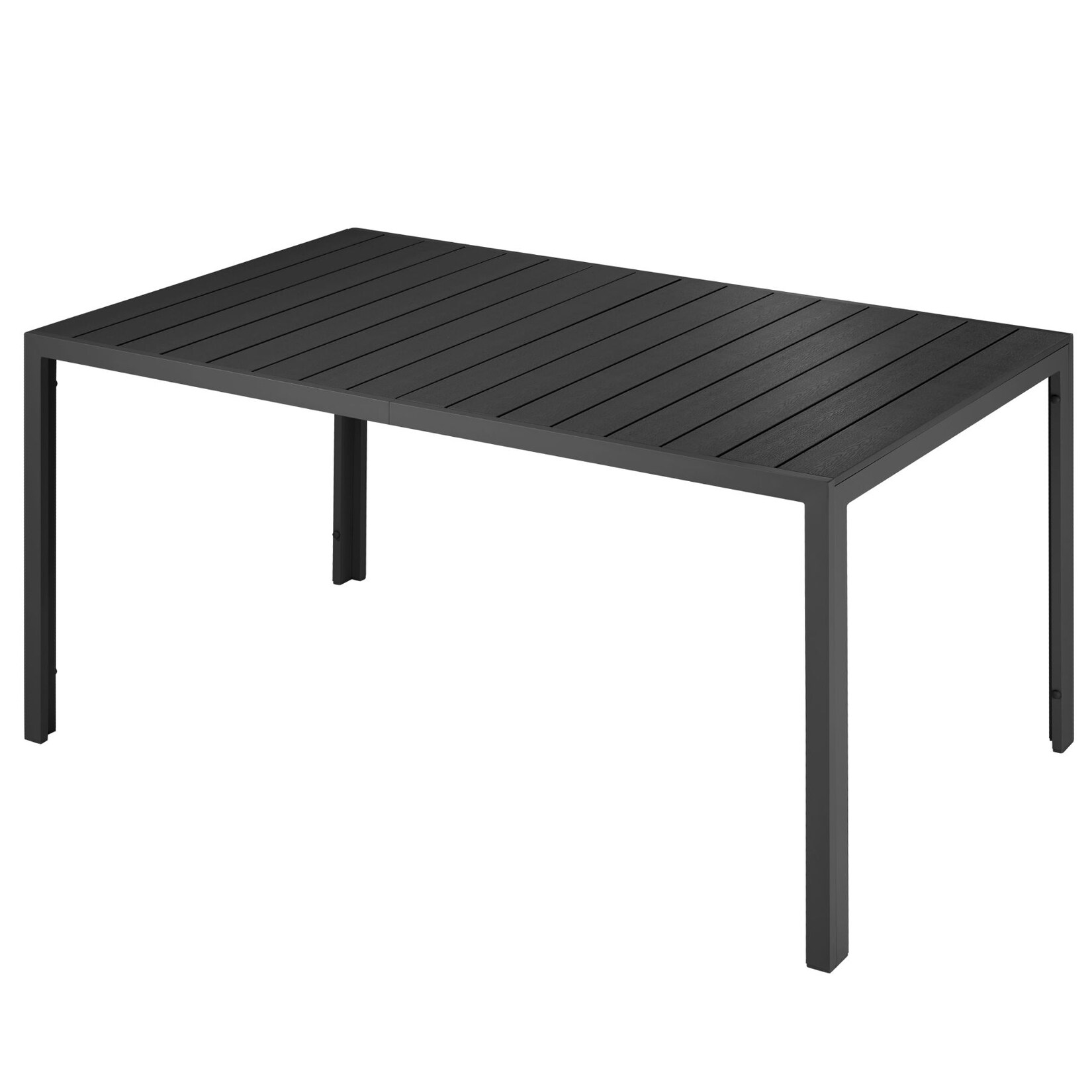 tectake® Gartentisch, aus Aluminium und Kunststoff, wetterfest und UV-beständig, 150 x 90 x 74,5 cm | 04061173208484