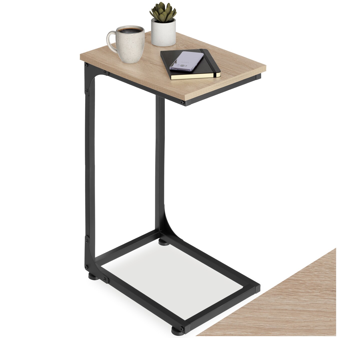 tectake&reg; Beistelltisch, Industrial Style, in praktischer C-Form, 40 x 30 x 63 cm - Bild 1