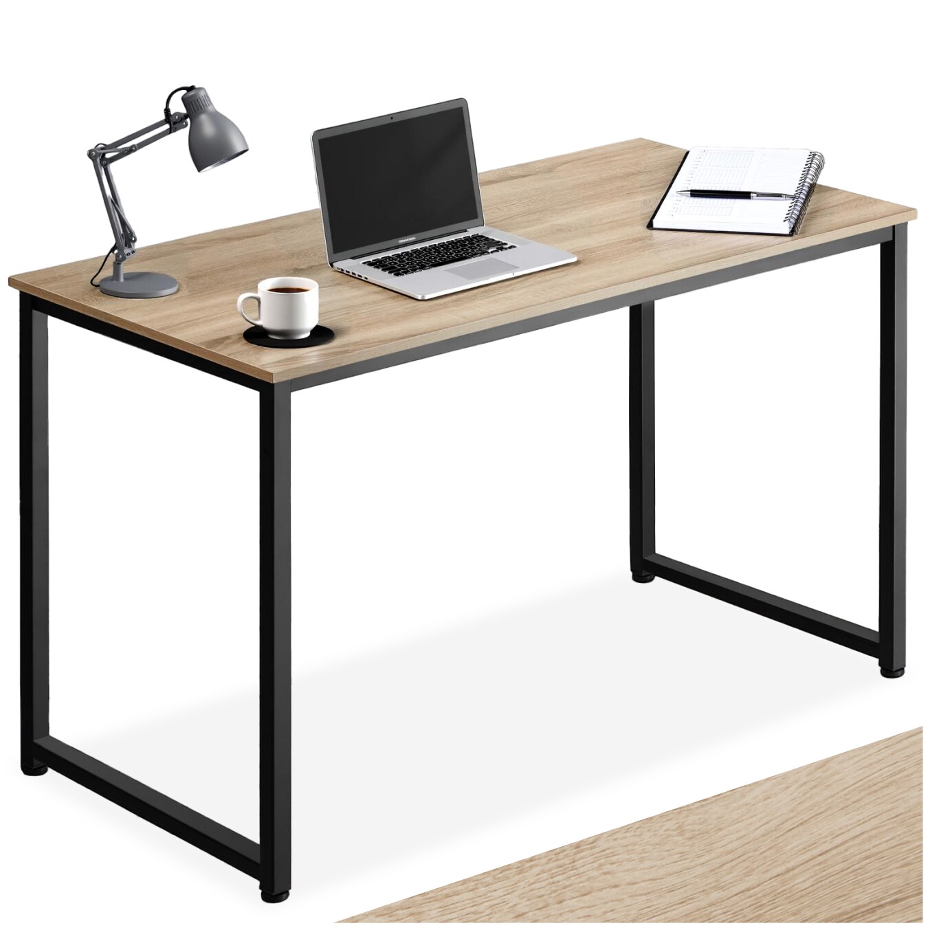 tectake® Schreibtisch, Industrial Style, große Beinfreiheit, Höhe 76,5 cm
