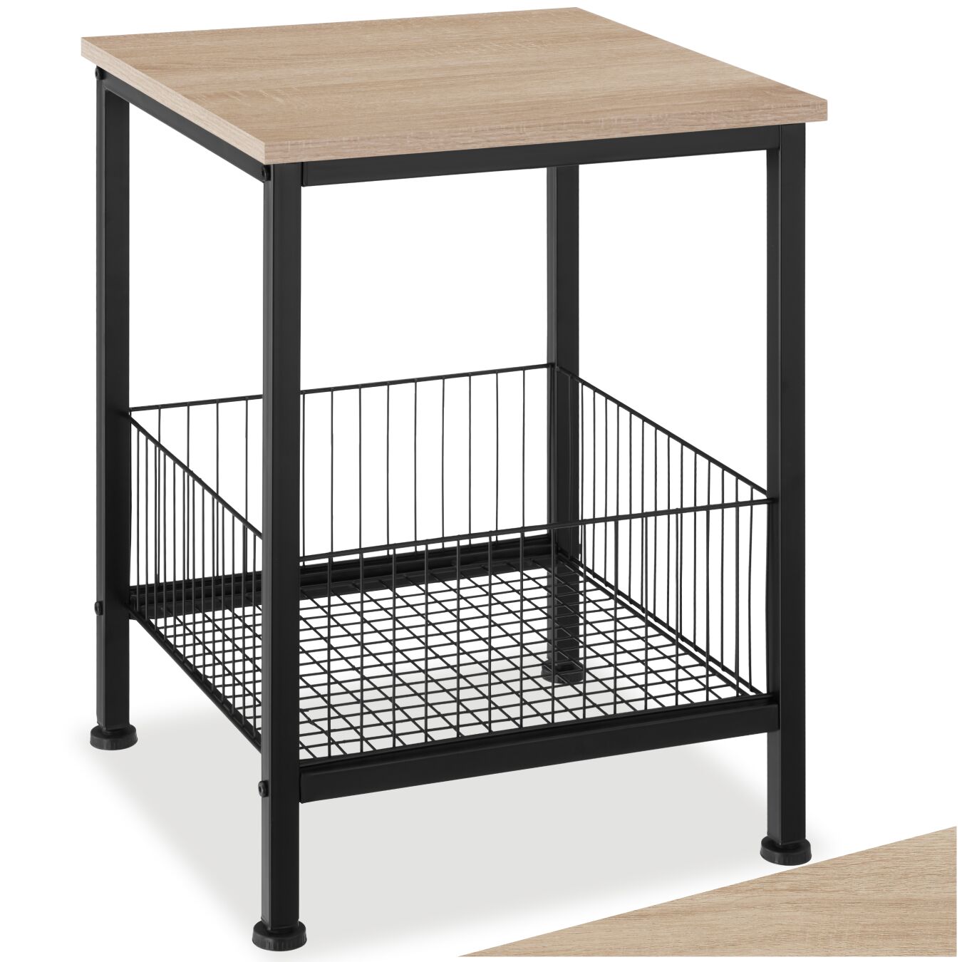 tectake&reg; Beistelltisch, Industrial Style, mit Gitterkorb, 40 x 40 x 55,5 cm - Bild 1
