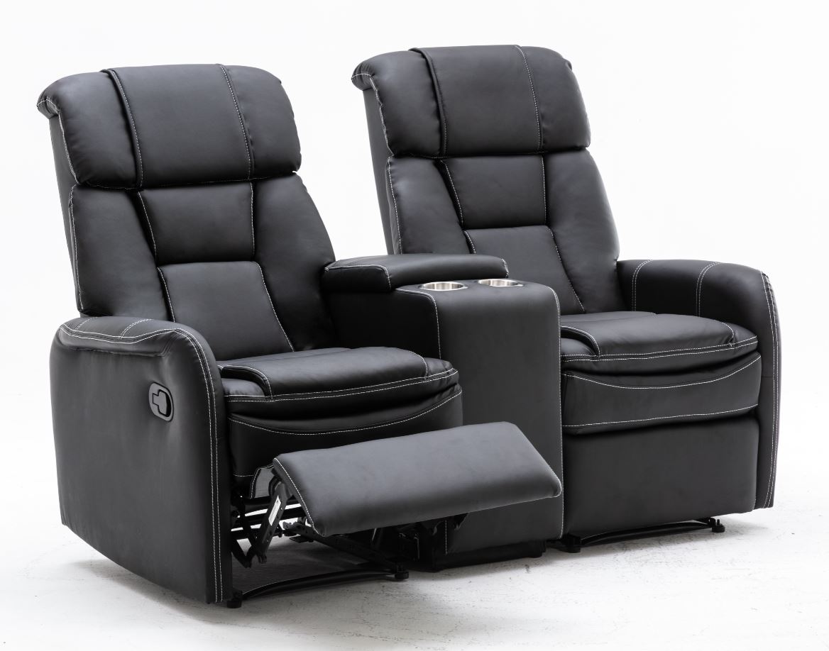 Happy Home Home-Cinema 2-Sitzer HSS09-SCH - Schwarz - Bild 1