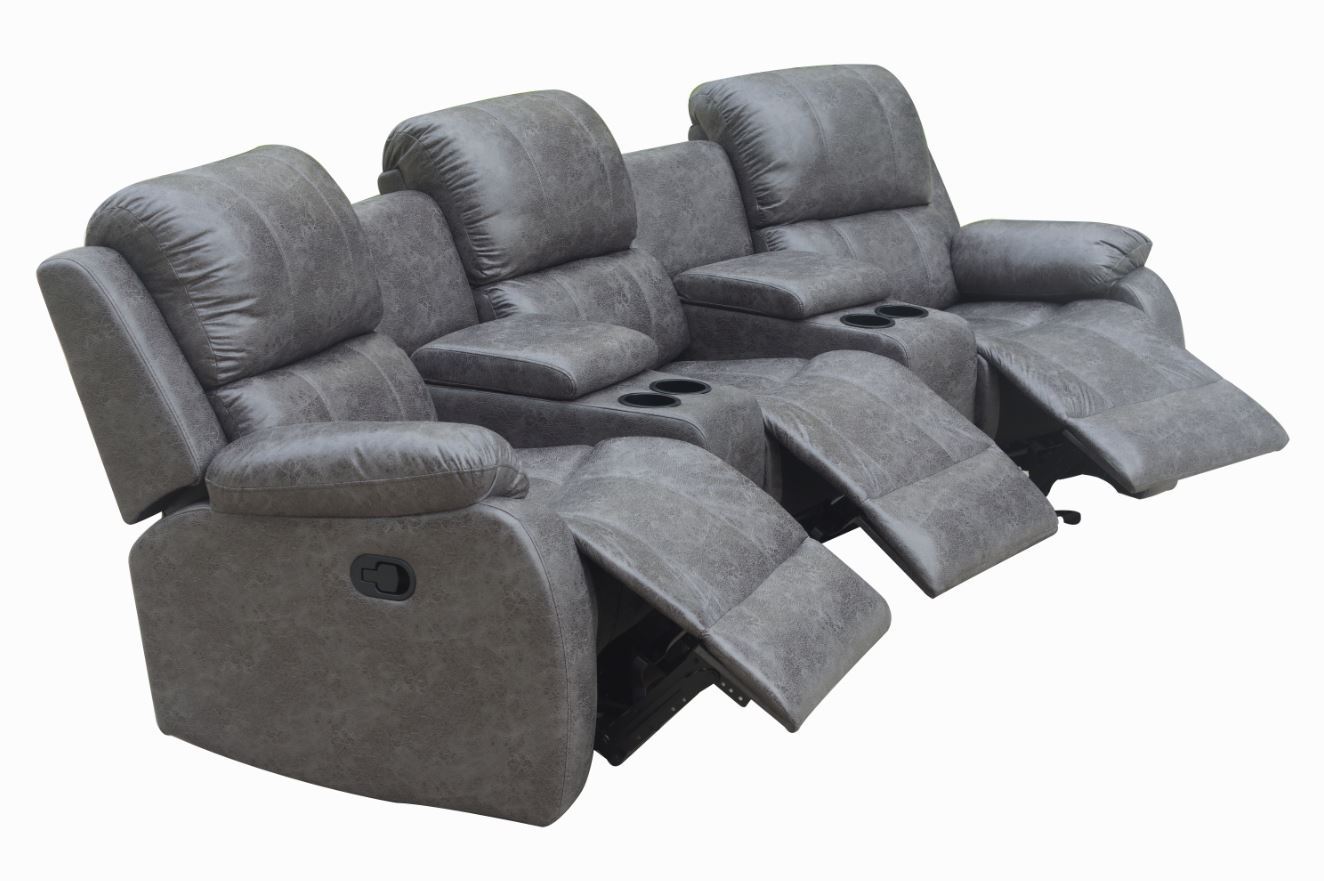 Happy Home Home-Cinema 3-Sitzer Polstergarnitur HSS07-GRA - Bild 1