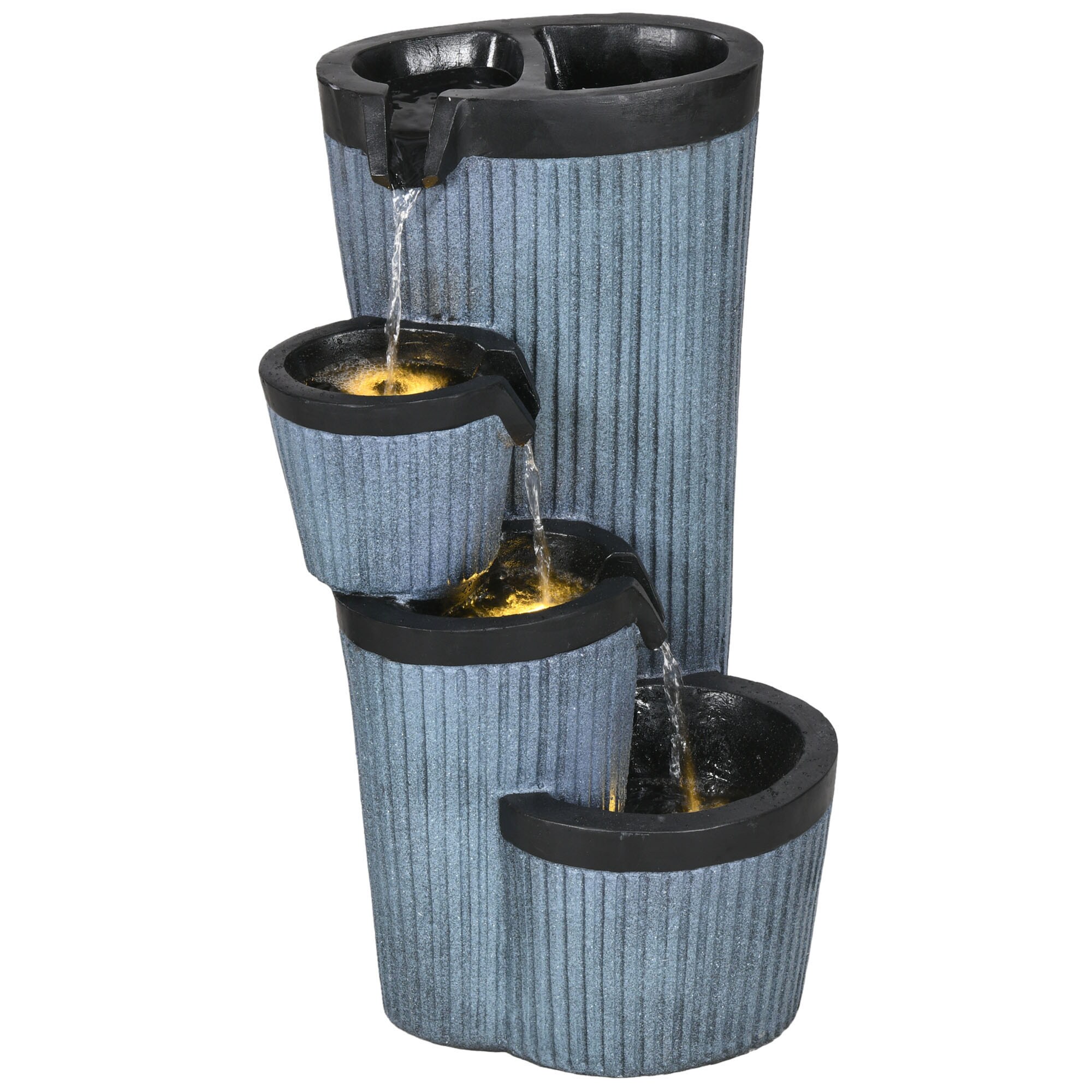 Outsunny Gartenbrunnen Kunstharz - Bild 1