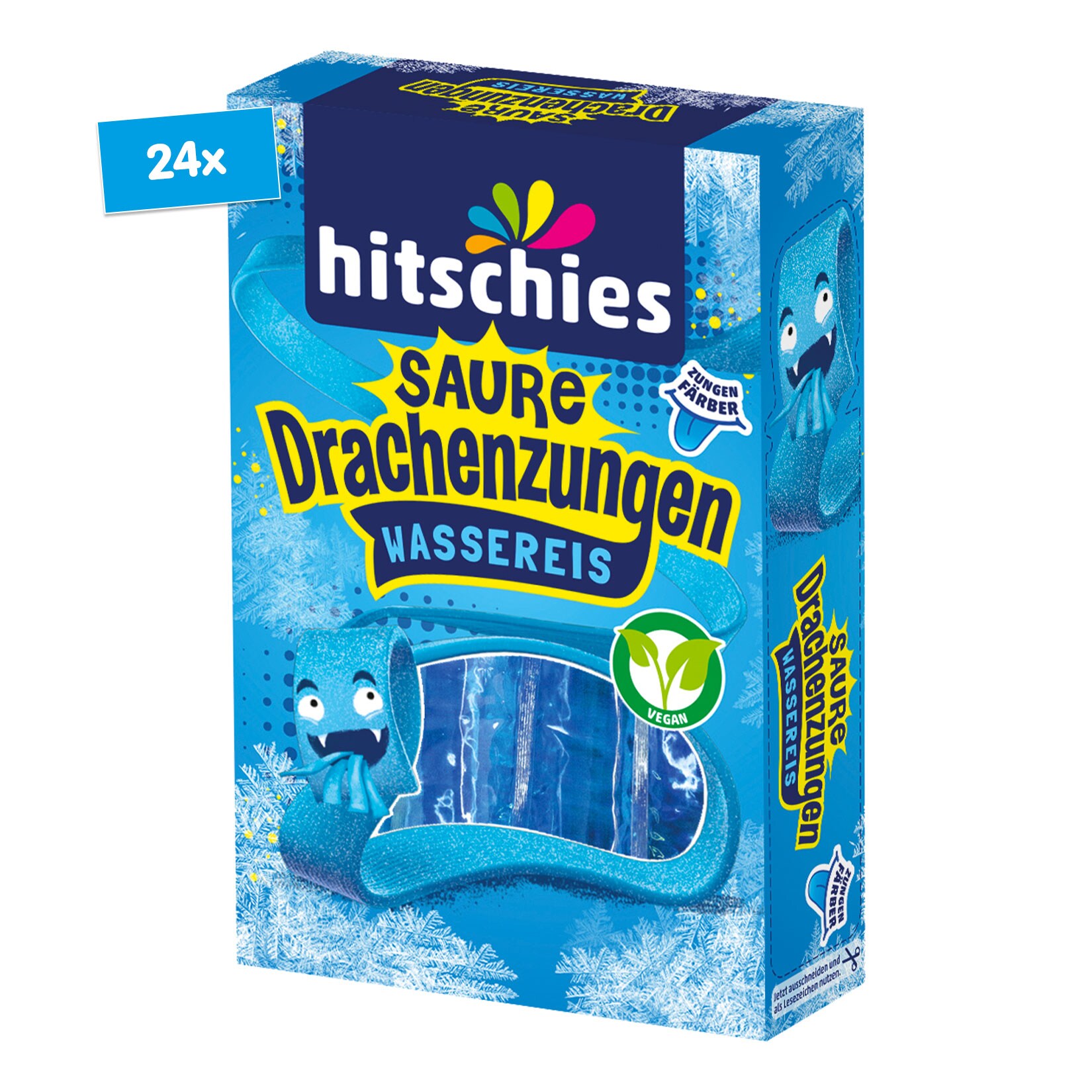 Saure Drachenzungen Wassereis Blau 10 x 40ml, 24er Pack - Bild 1