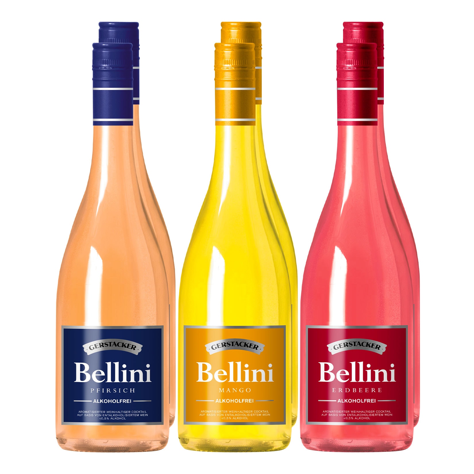 Gerstacker Bellini alkoholfrei, verschiedene Sorten, 6er Pack - Bild 1