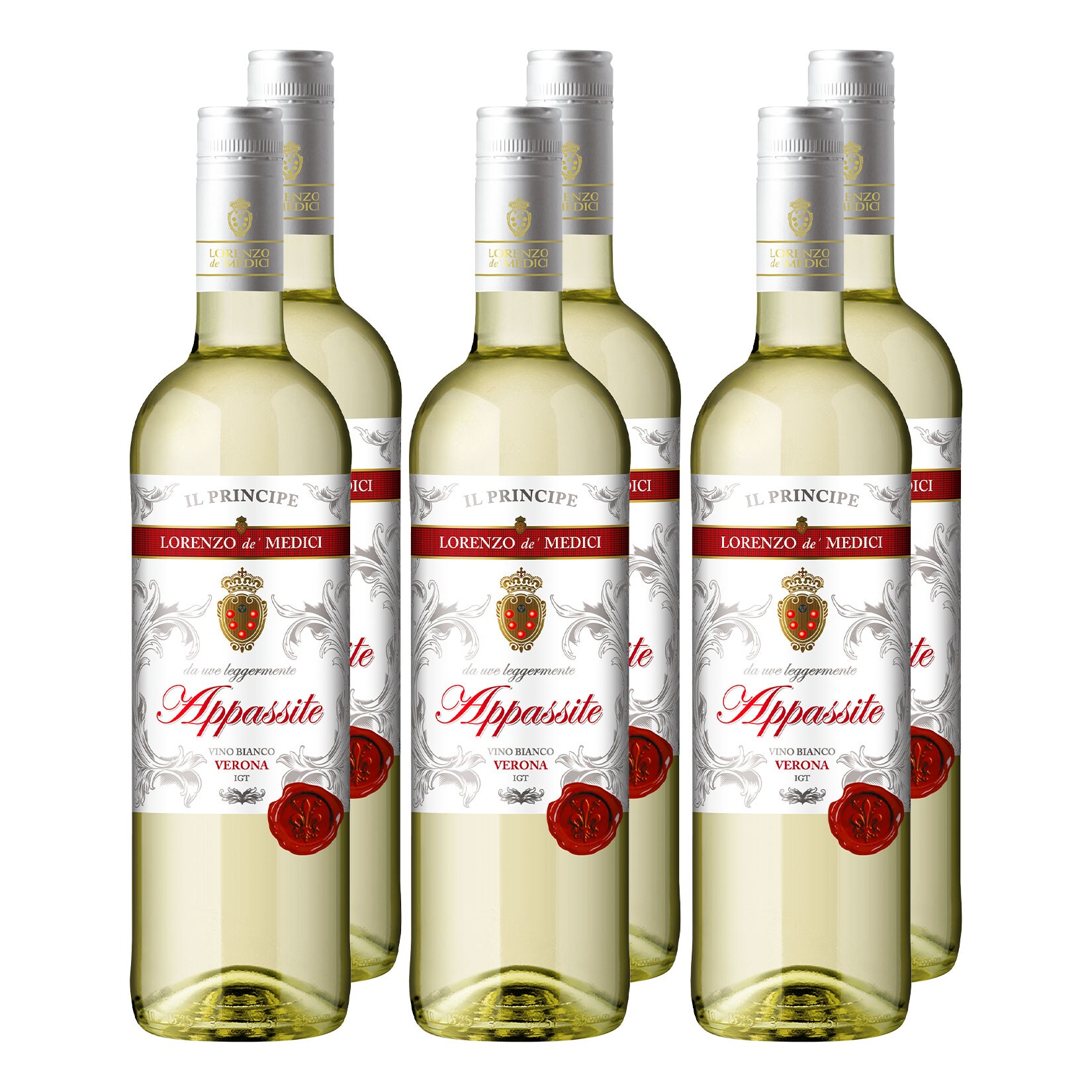 Netto Wein-Angebote - Weinpaket Lorenzo de%27 Medici Appassite Bianco 13,0 % vol 6 x 0,75 Liter