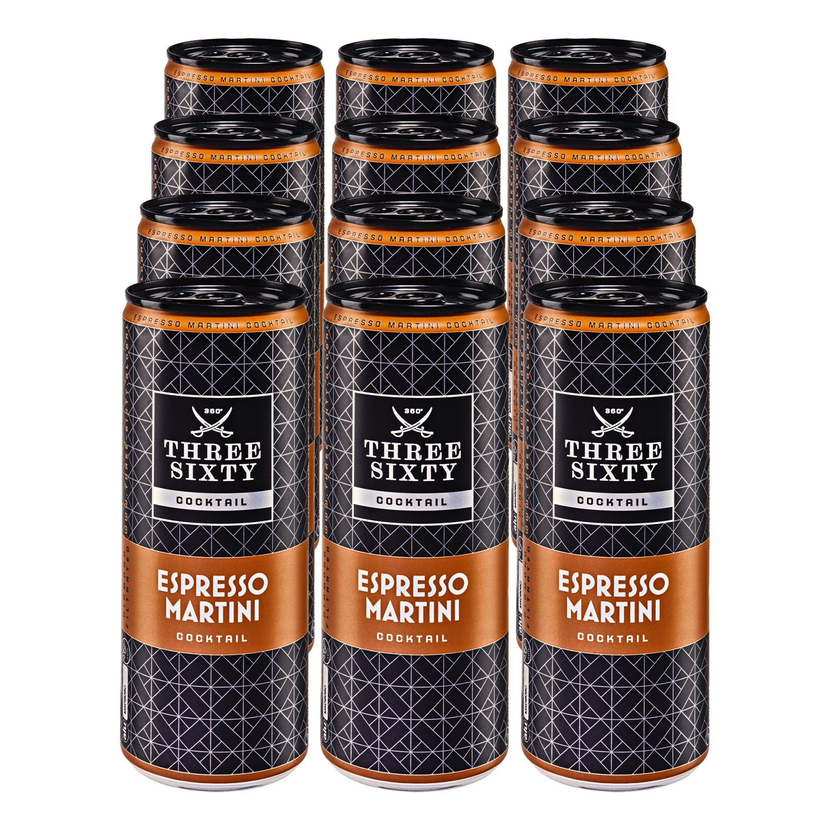 Three Sixty Vodka Espresso Martini 10,0 % vol 0,25 Liter, 12er Pack - Bild 1