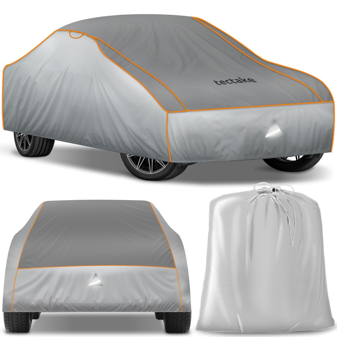 tectake® Autoplane, wasserdicht und atmungsaktiv, mit 4 mm Schaumstoffschicht, 3 längenverstellbare Spanngurte, inklusive Aufbewahrungstasche