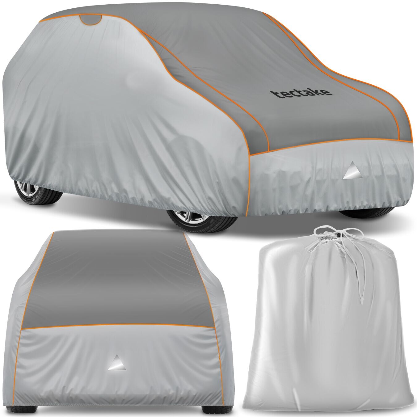 tectake® Autoplane, wasserdicht und atmungsaktiv, mit 4 mm Schaumstoffschicht, 3 längenverstellbare Spanngurte, inklusive Aufbewahrungstasche