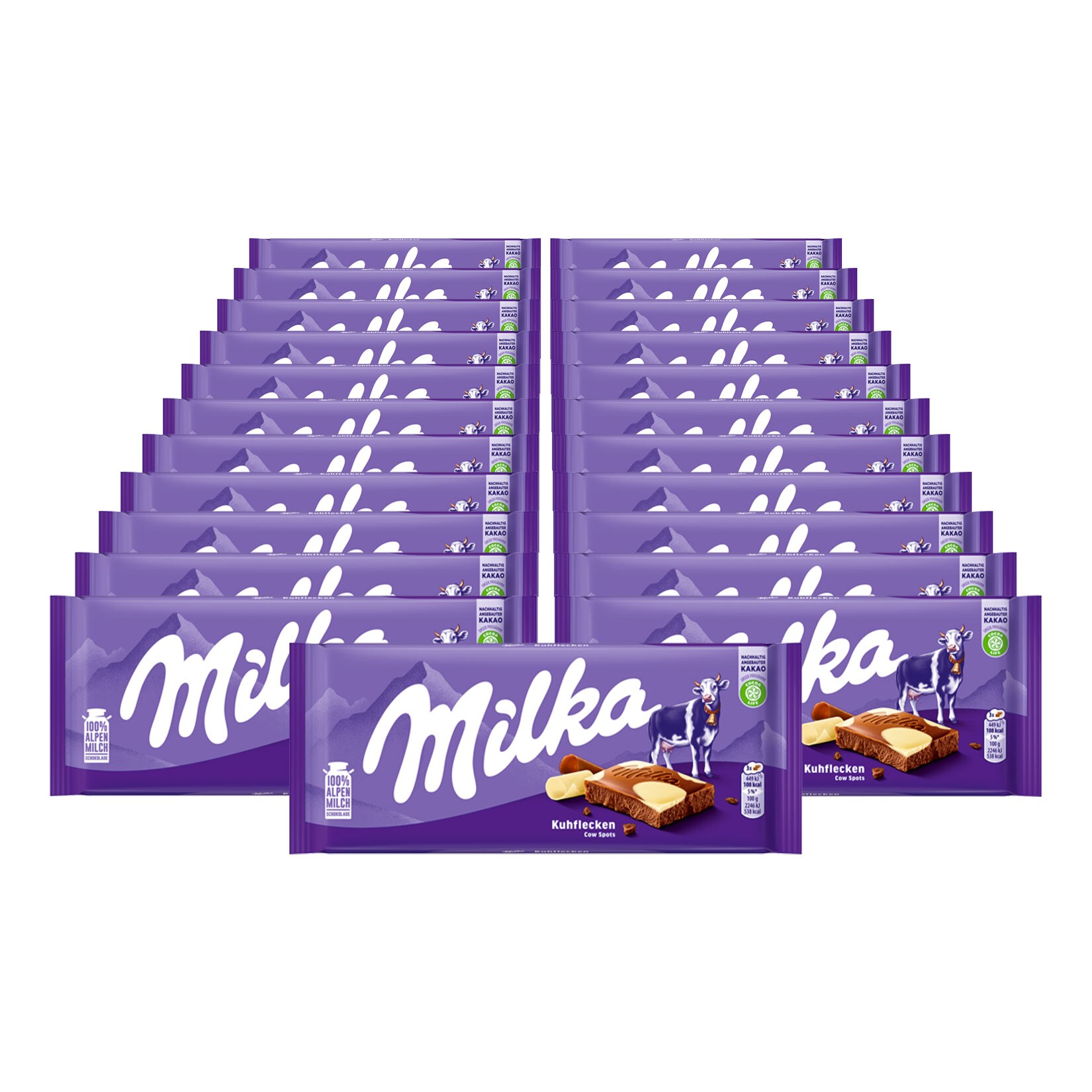 Milka Tafelschokolade Kuhflecken 100 g, 23er Pack