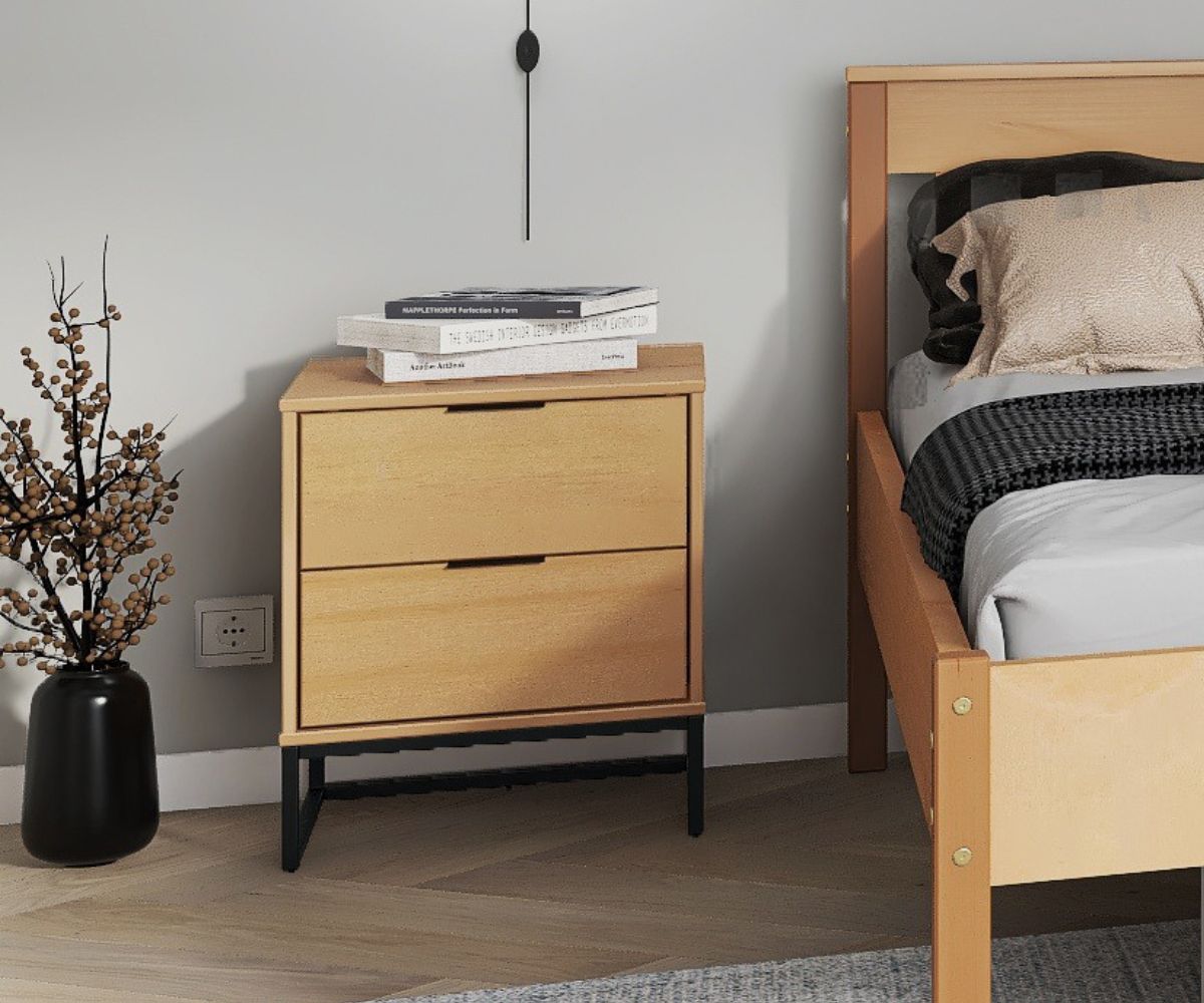 Inter Link Nachtkommode Nachttisch Vivo - Kiefer Massivholz - Bild 1