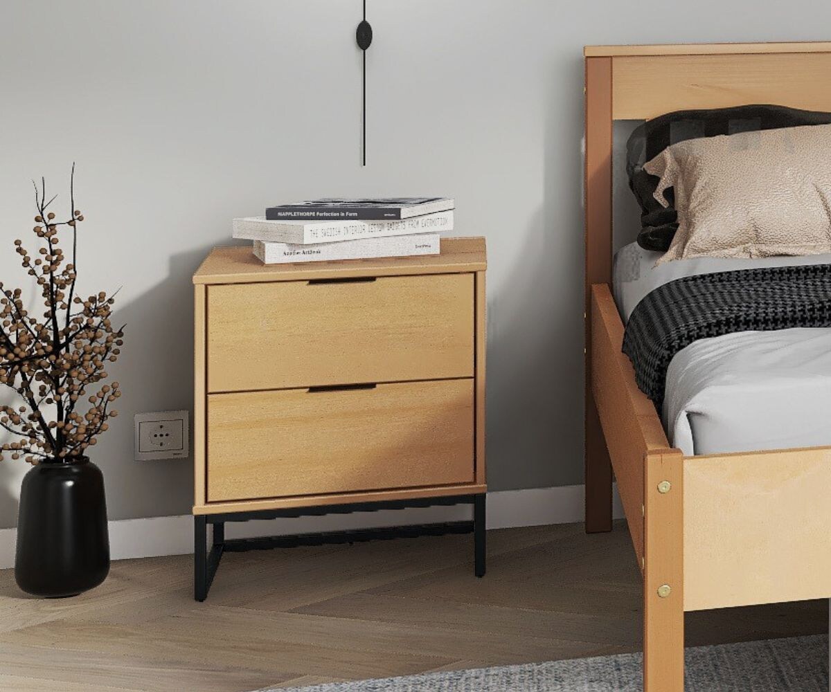 Inter Link Nachtkommode Nachttisch Vivo – Kiefer Massivholz | 04010340234009
