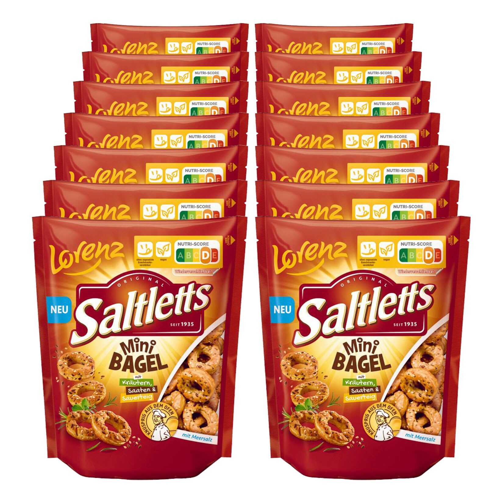 Lorenz Saltletts Mini Bagel 100 g, 14er Pack - Bild 1