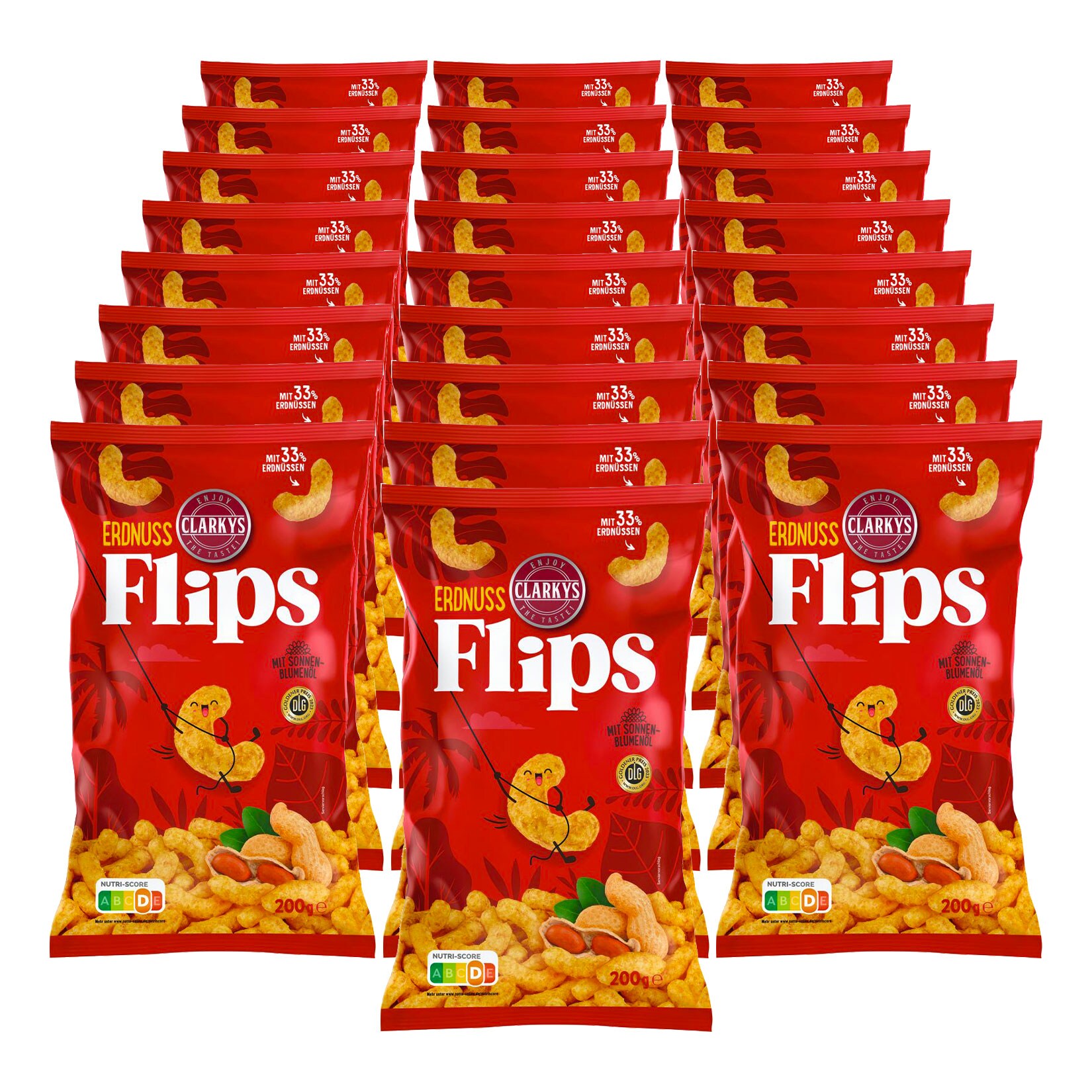 Clarkys Erdnussflips 200 g, 25er Pack - Bild 1