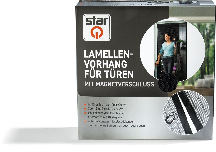 StarQ Lamellenvorhang f&uuml;r T&uuml;ren mit Magnetverschluss - Bild 1