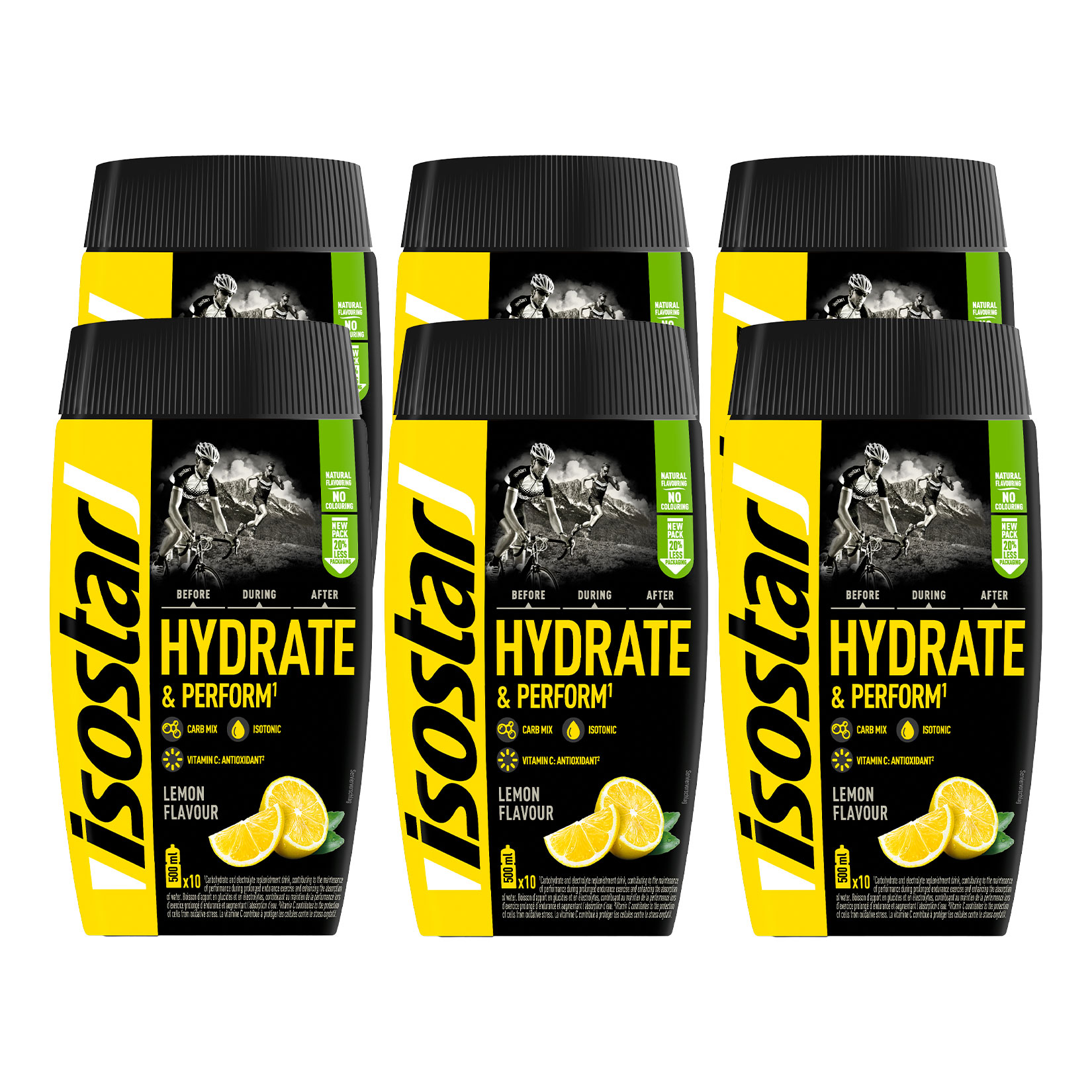 Isostar Hydrate & Perform Lemon Flavour 400 g, 6er Pack - Bild 1