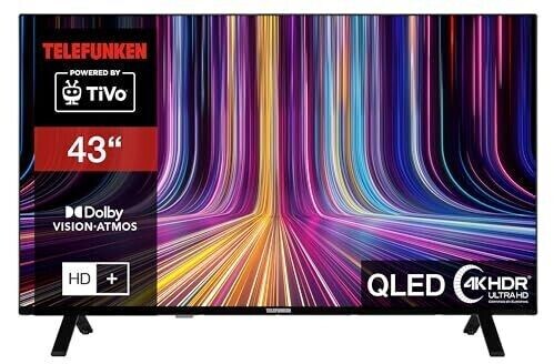 Telefunken QU43TO750S 43 Zoll QLED Fernseher/TiVo Smart TV (4K UHD, HDR Dolby Vision, Dolby Atmos, Triple Tuner) - Bild 1