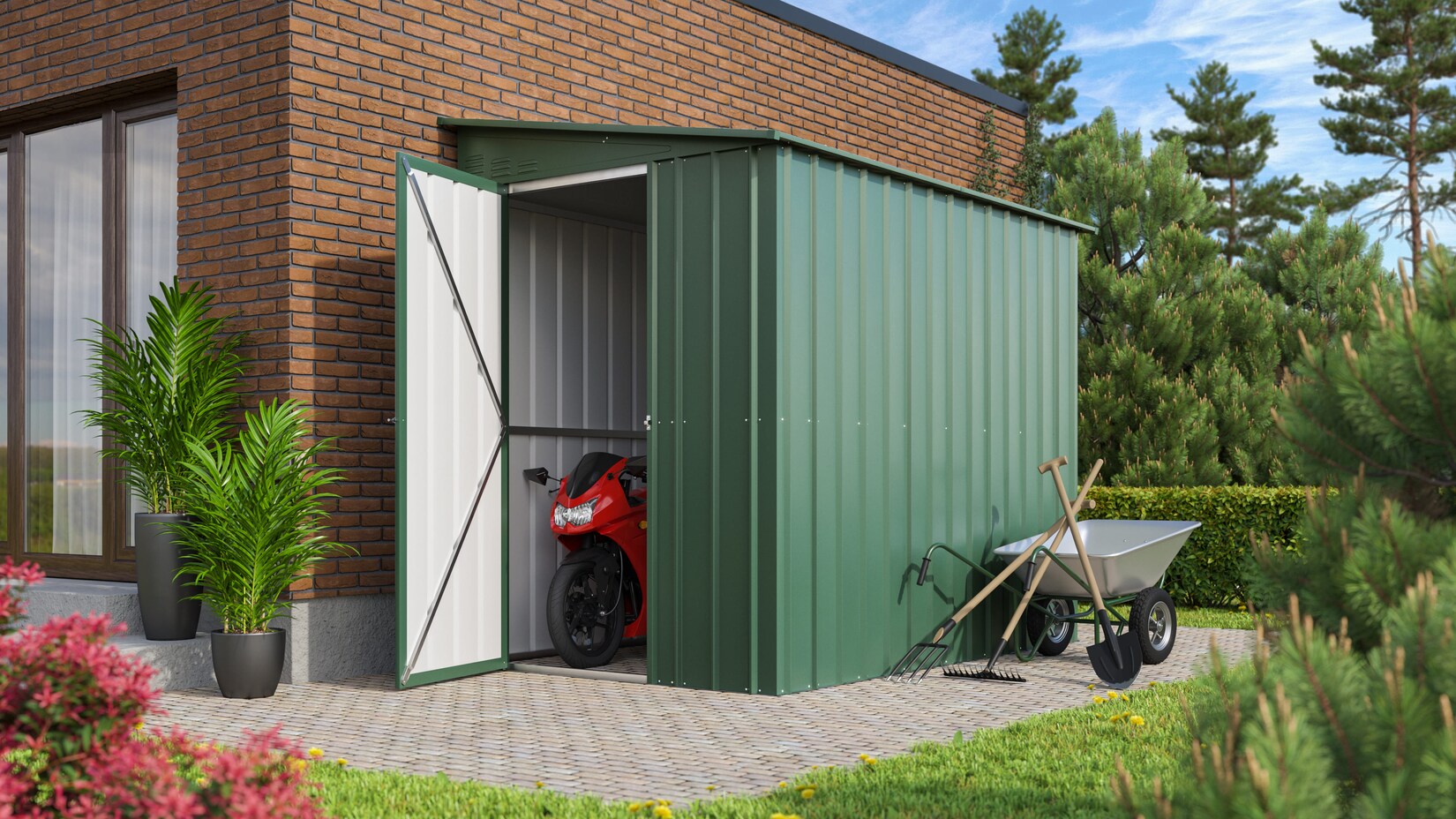 Premium-Anlehnhaus „LeanTo“ 58 - versch. Farben