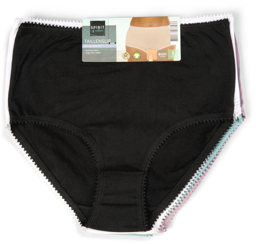 SoC Damen BIO Taillenslip 5er pack - Bunt, 44-46 - Bild 1