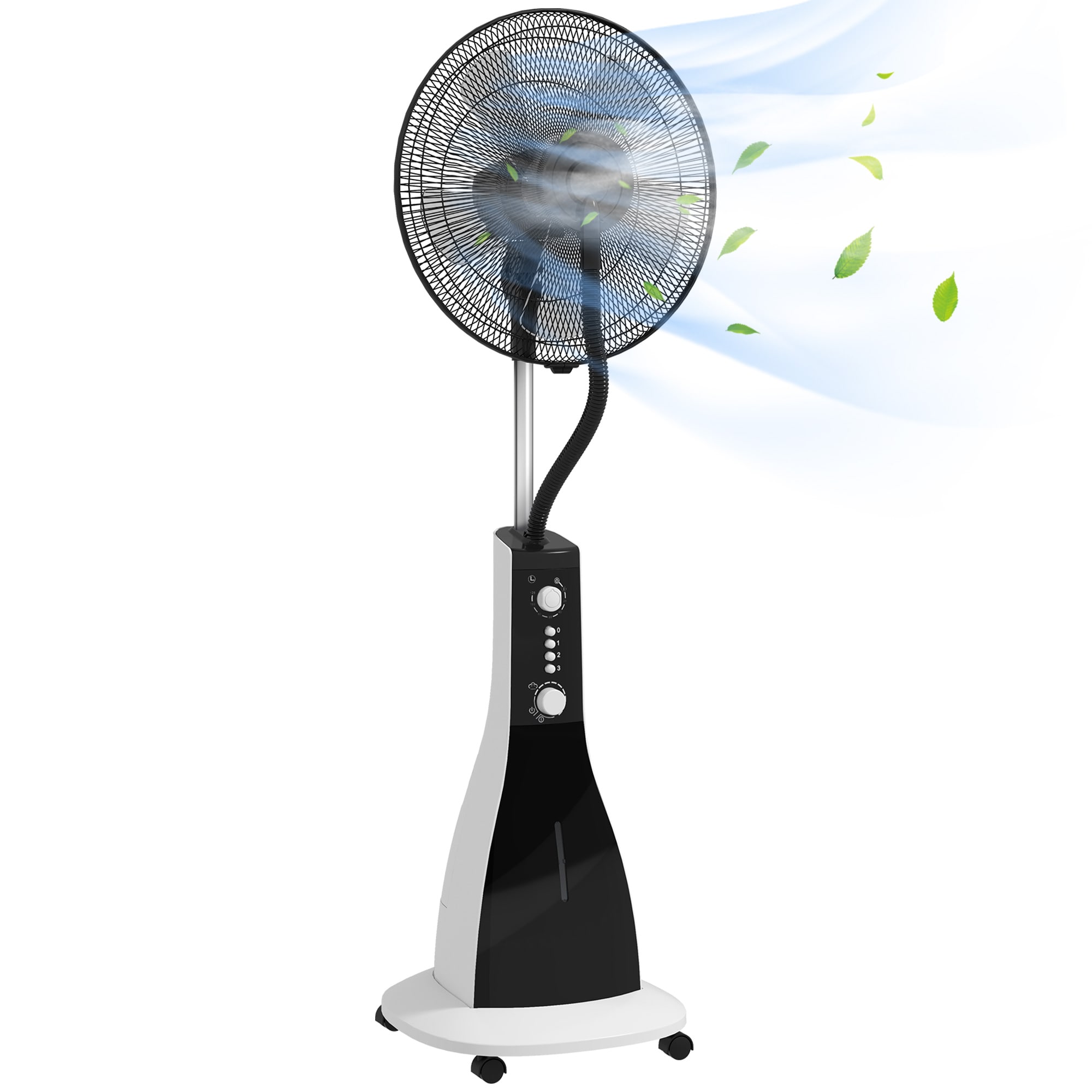 HOMCOM Standventilator Metall, ABS - Bild 1