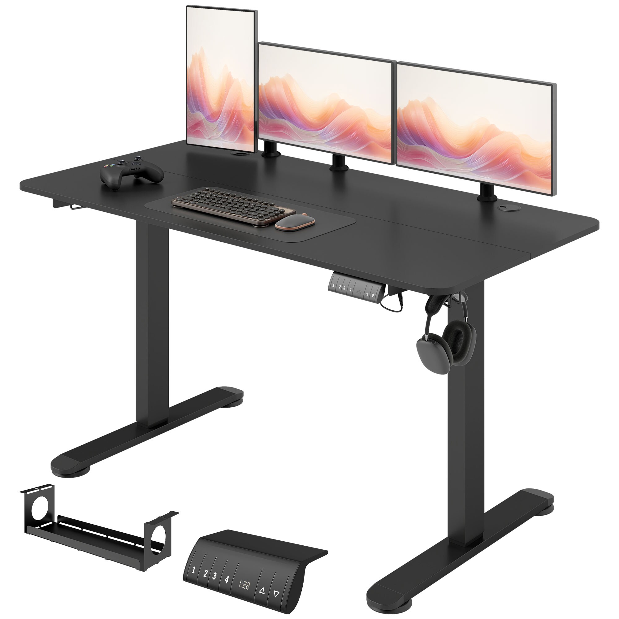 Vinsetto Schreibtisch Spanplatte, Stahl - Bild 1