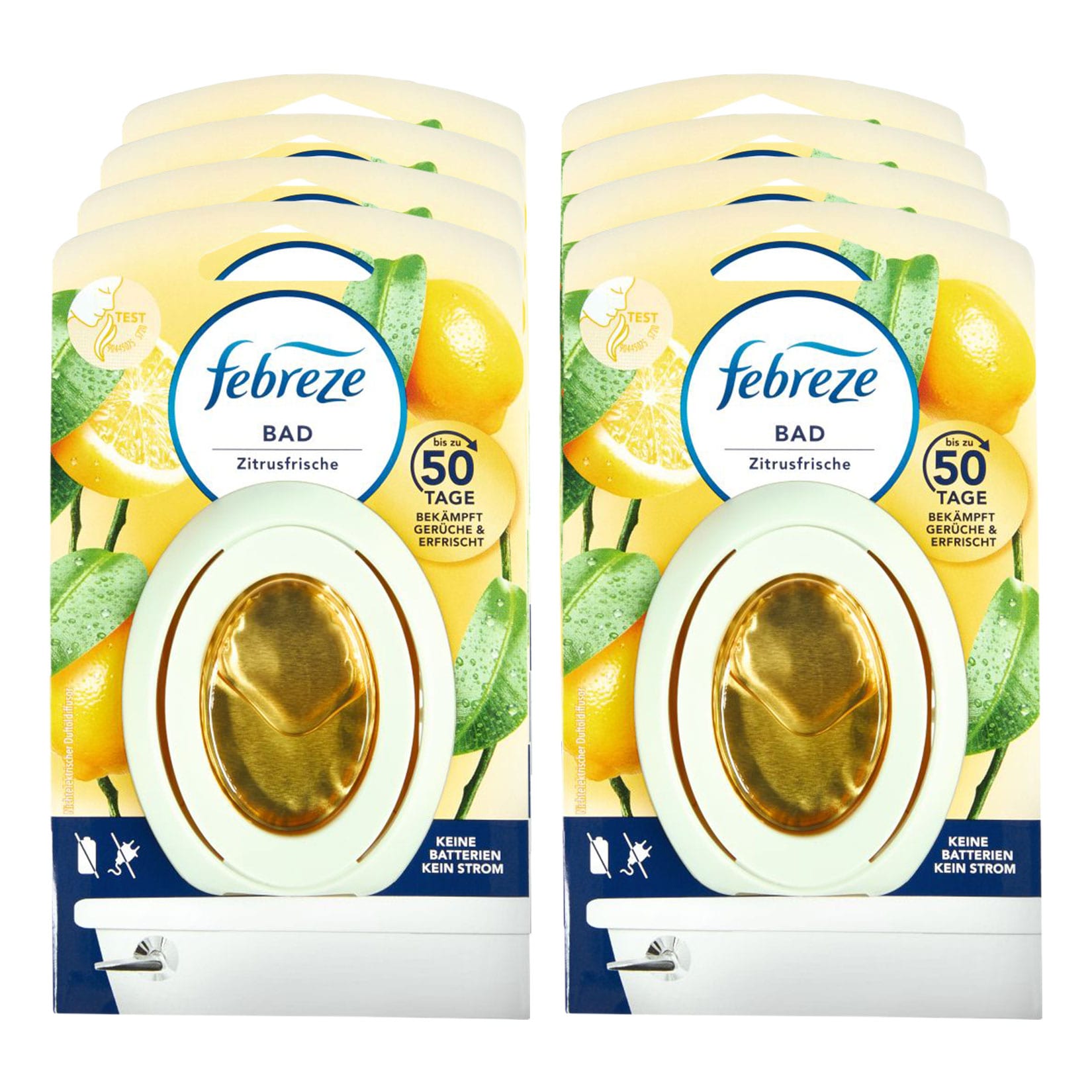 Febreze Bad Lufterfrischer Zitrusfrische 7,5 ml, 8er Pack