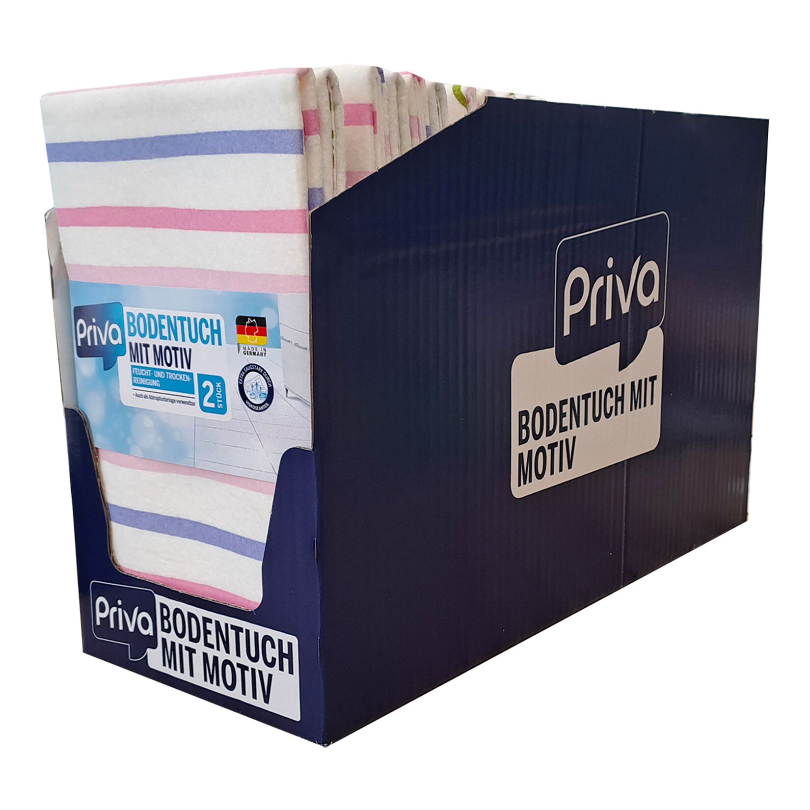 Priva Bodentuch mit Motiv 2 St&uuml;ck, 14er Pack - Bild 1