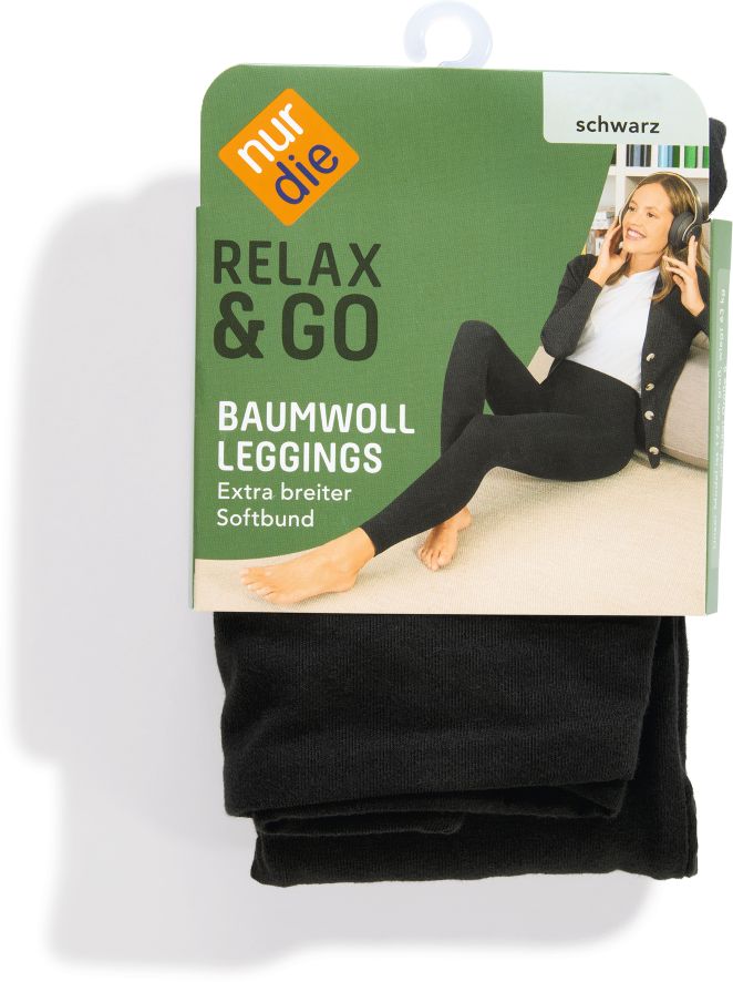 Nur Die Baumwoll Leggings - schwarz Gr. S - Bild 1