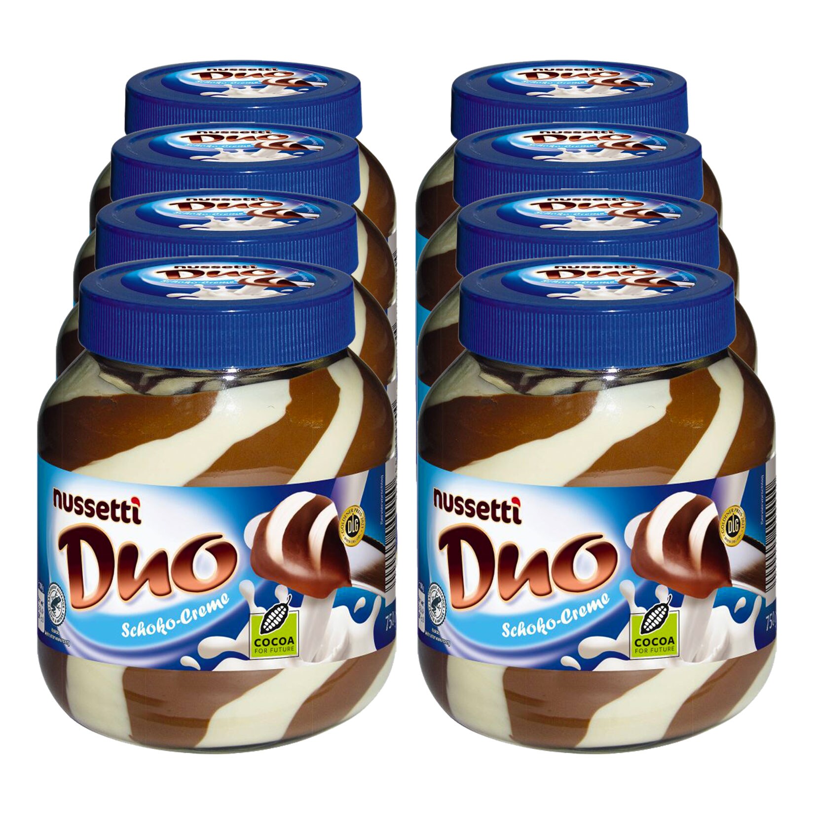 Nussetti Duo-Schoko-Creme 750 g, 8er Pack - Bild 1