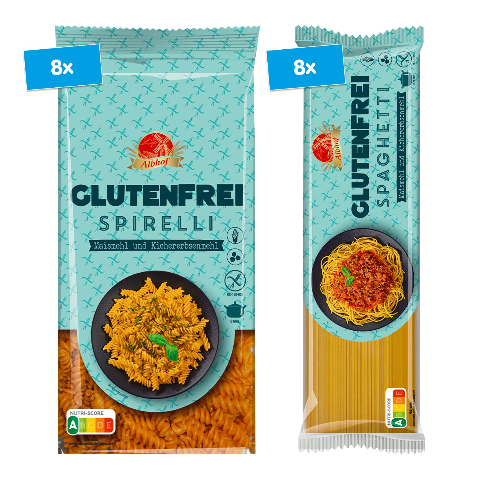 Albhof Nudeln glutenfrei 500 g, verschiedene Sorten, 16er Pack - Bild 1