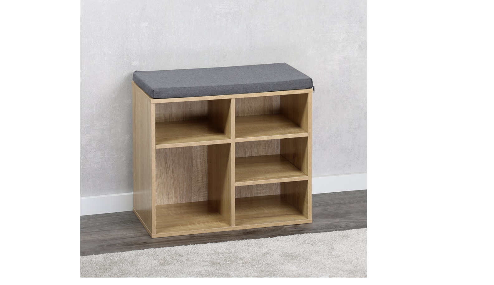 Kesper Schuhschrank mit Sitzkissen - versch. Ausf&uuml;hrungen -  Eiche, FSC - Bild 1