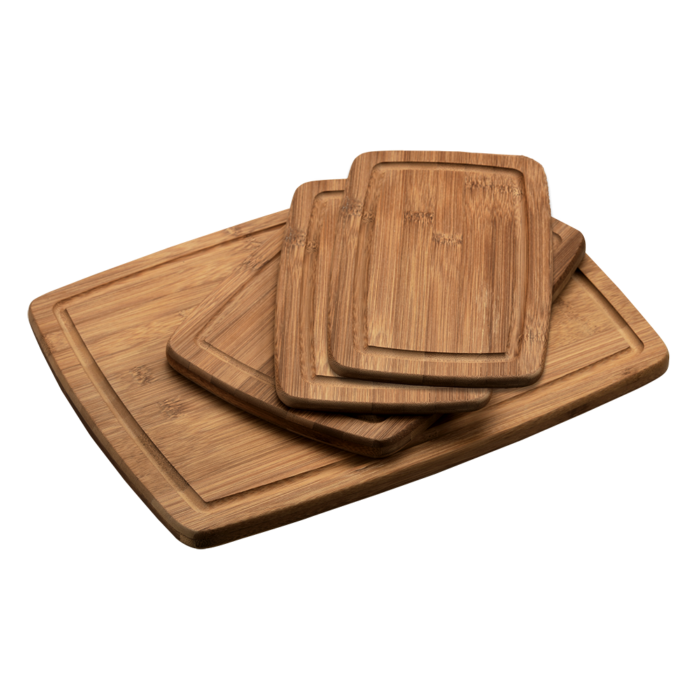 KESPER Schneidbrett-4erSet,dunkeler Bambus, FSC - Bild 1