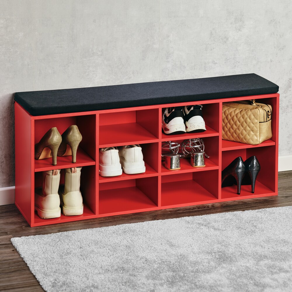Kesper Schuhschrank mit Sitzkissen - versch. Ausführungen - Rot