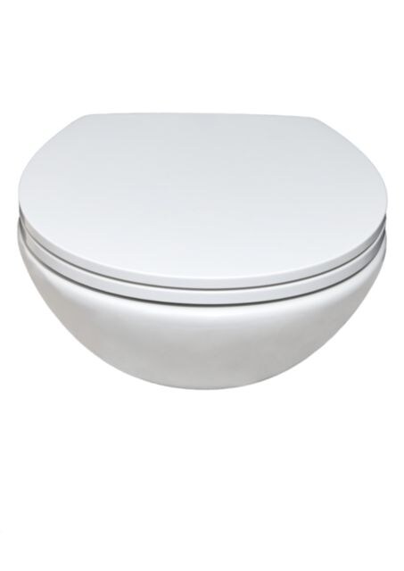 sanicomfort Wand-WC Set Hanna &ndash; Sp&uuml;lrandlos, mit Absenkautomatik & Schallschutz-Set, waagerechter Abgang, Wei&szlig; - Bild 1