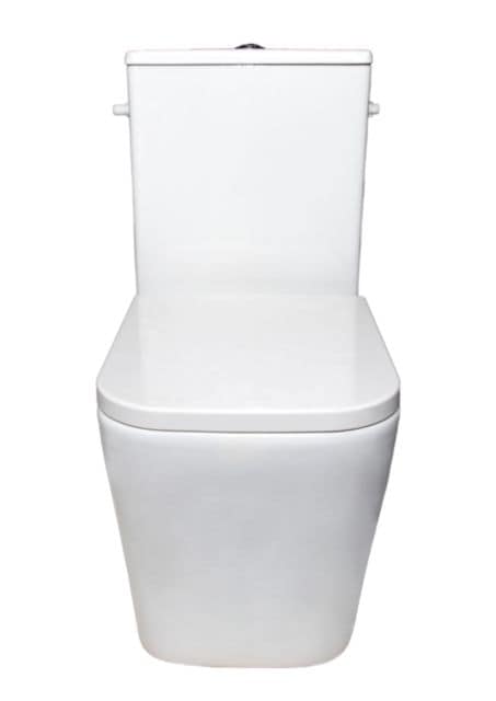 sanicomfort Stand-WC Kombination Aliki Square sp&uuml;lrandlos, inkl. WC-Sitz und Sp&uuml;lkasten mit waagerechtem Abgang - Bild 1