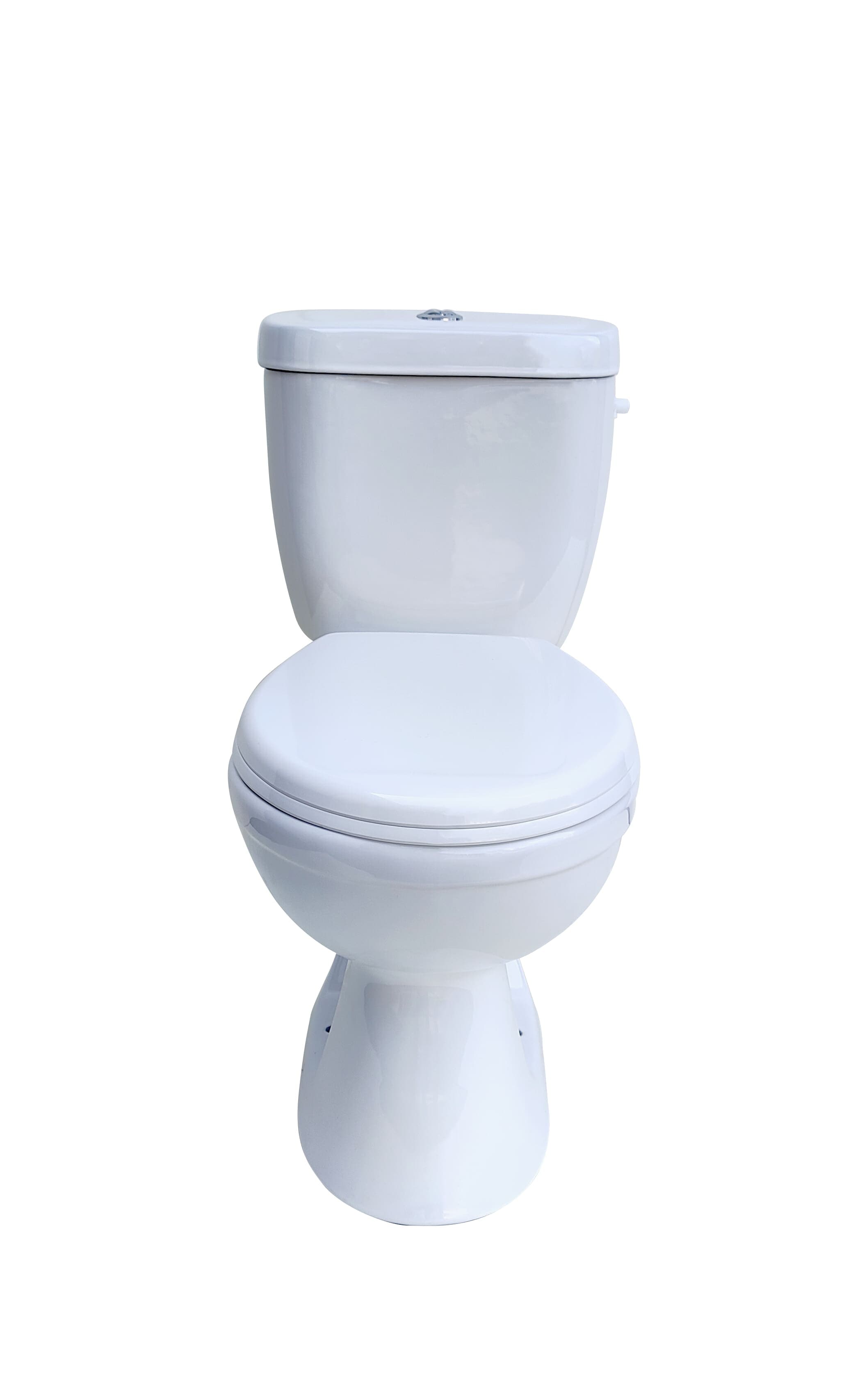 sanicomfort Stand-WC Kombination Abgang innen senkrecht, inklusive WC-Sitz, Tiefsp&uuml;ler wei&szlig;, mit Sp&uuml;lrand - Bild 1