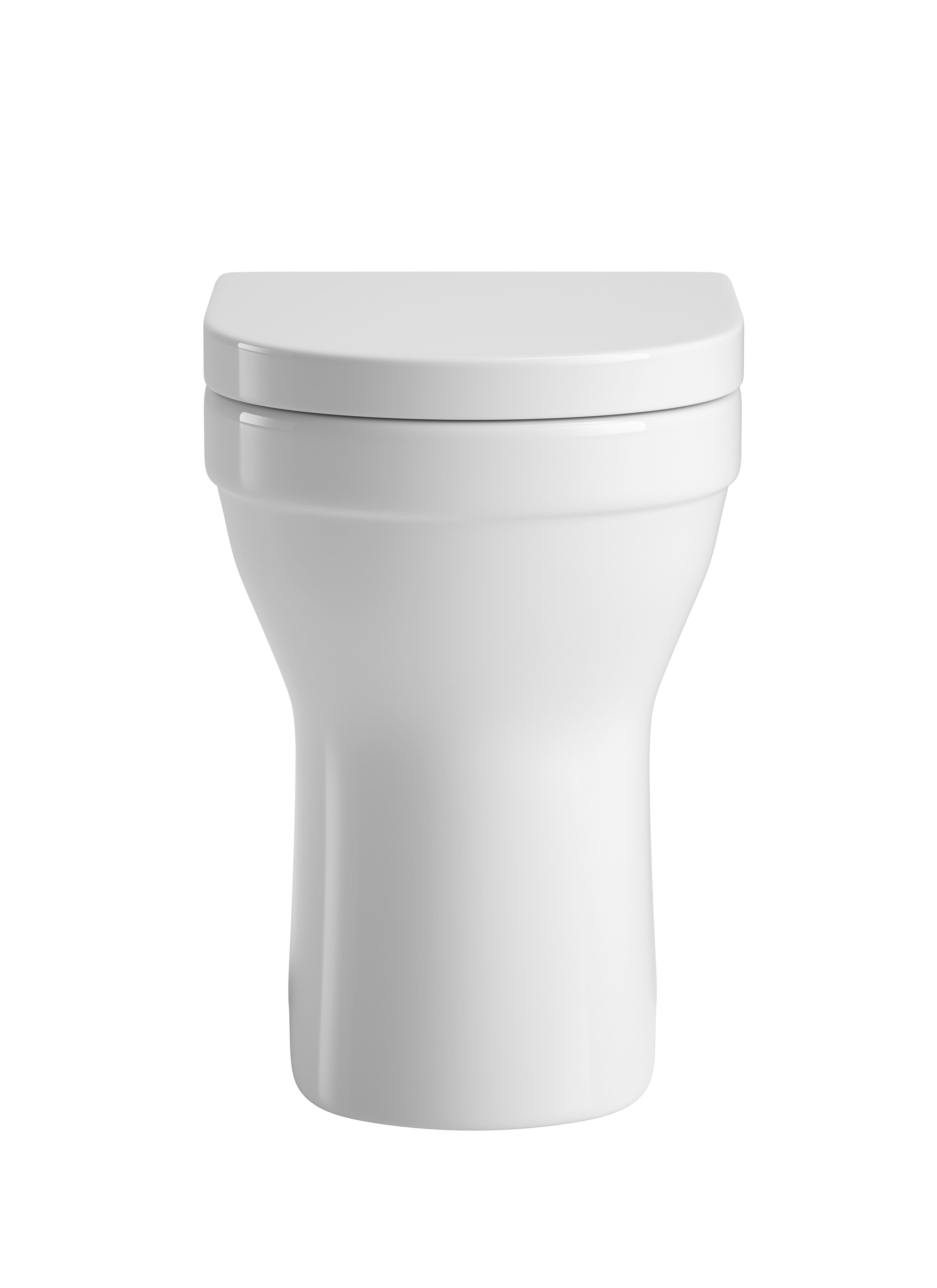 sanicomfort Stand-WC Cozy erh&ouml;ht | 47,5 cm Sitzh&ouml;he | Sp&uuml;lrandlos mit WC Sitz Absenkautomatik wei&szlig; - Bild 1