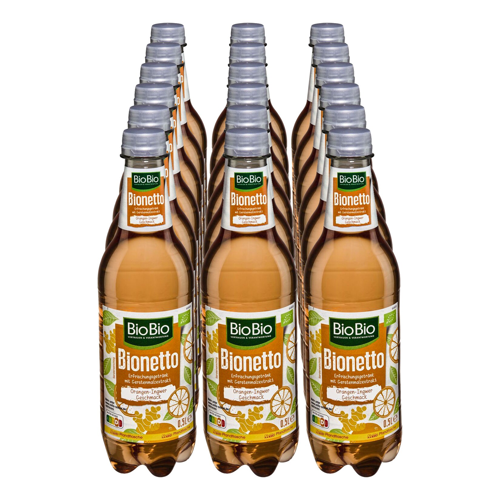 BioBio Bionetto Orange-Ingwer 0,5 Liter, 18er Pack