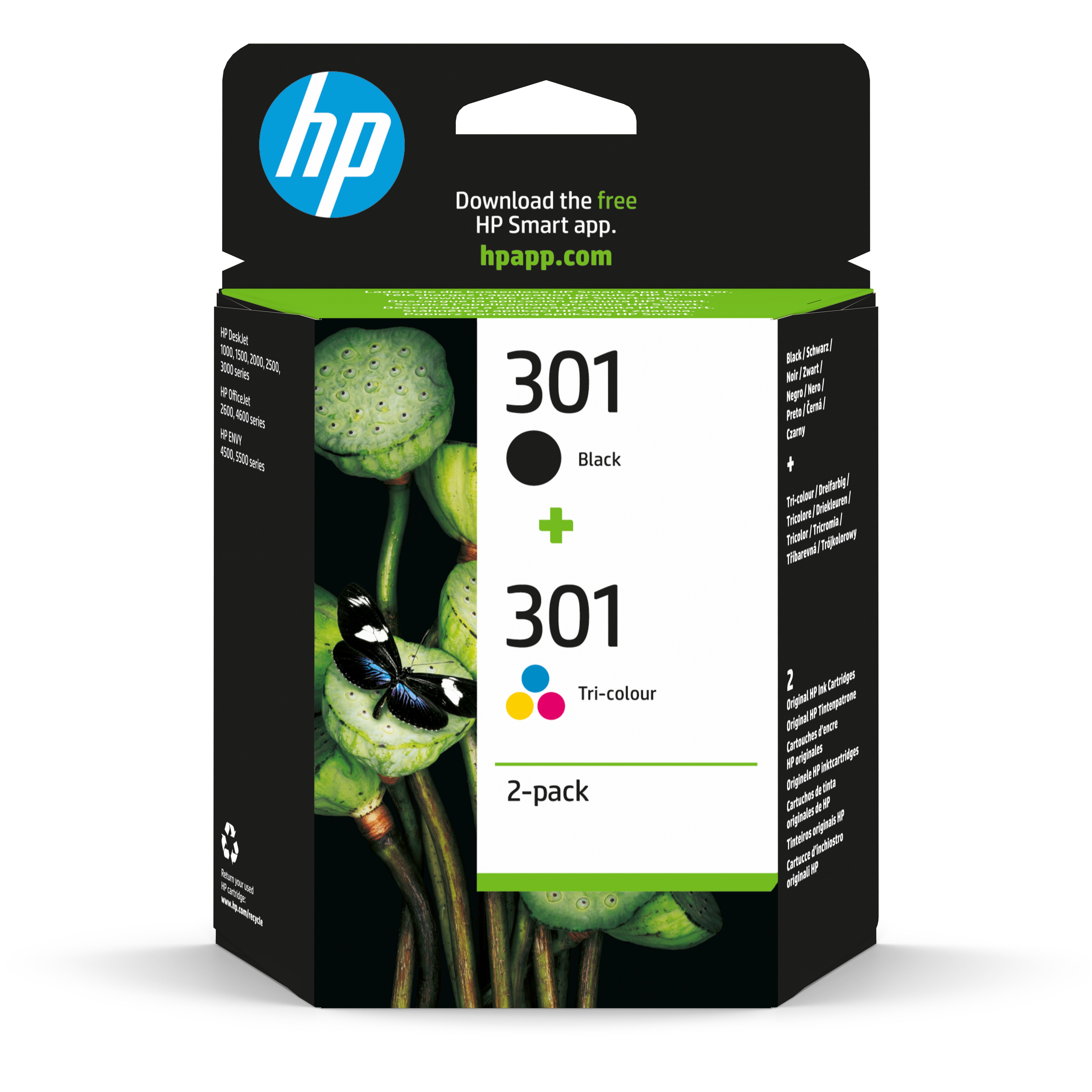 HP 301 Schwarz und Farbe 2er-Pack Original Druckerpatronen - Bild 1