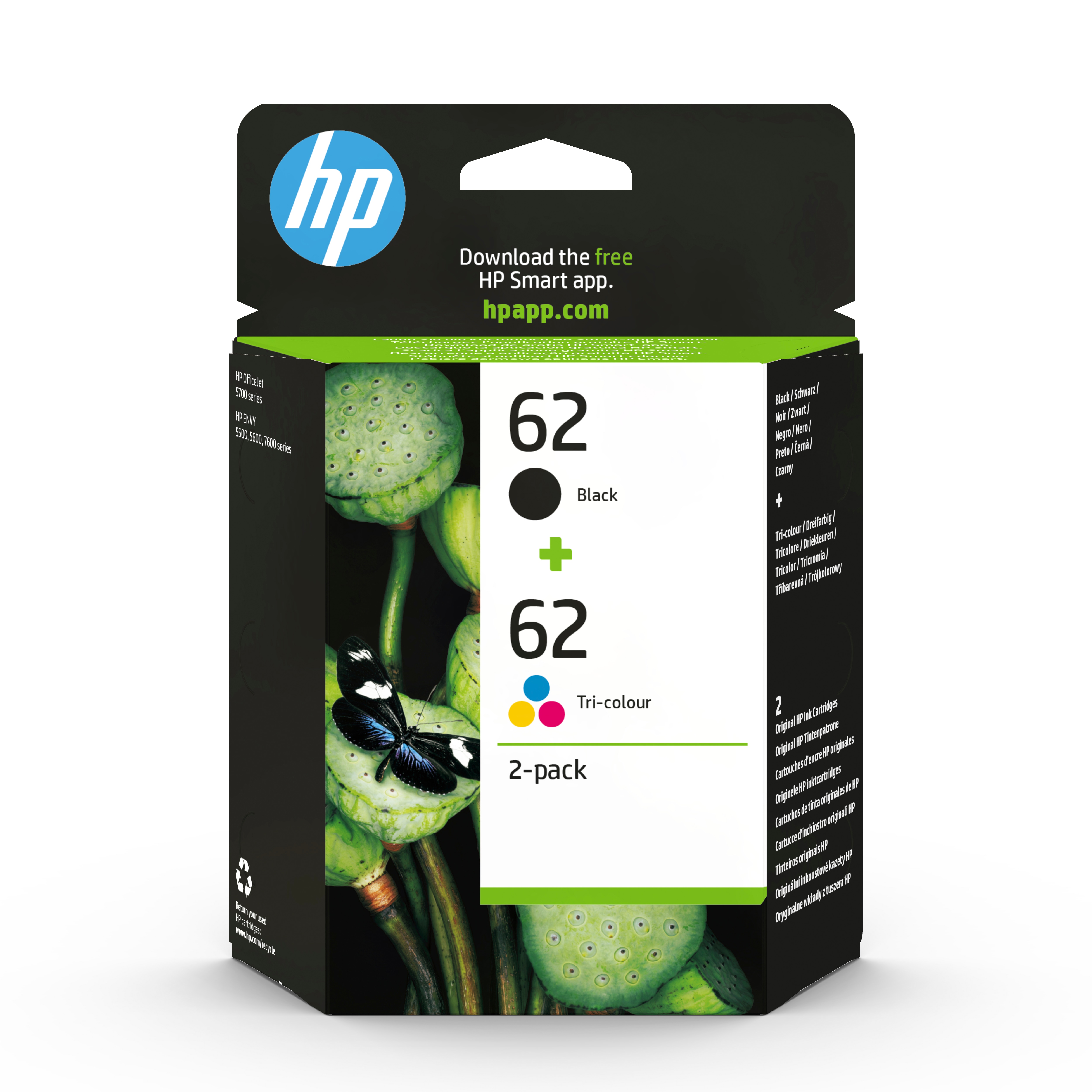 HP 62 Schwarz und Farbe 2er-Pack Original Druckerpatronen - Bild 1