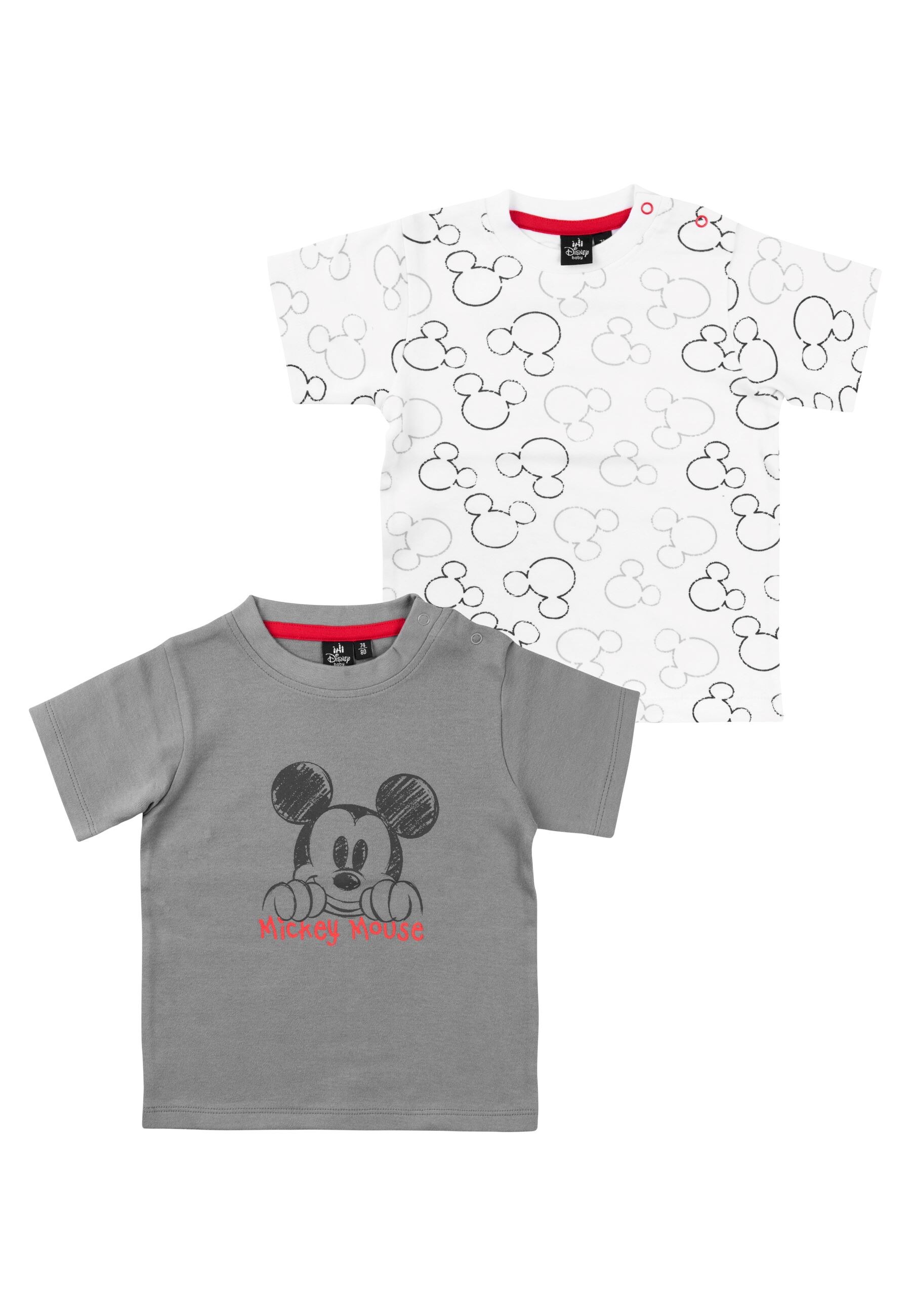 Baby Lizenz T-Shirt 2er pack -  Gr. 76/80, grau/wei&szlig; - Bild 1