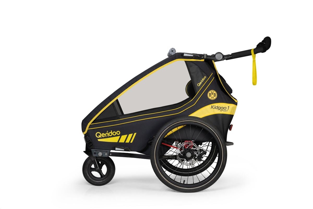 Qeridoo Fahrradanh&auml;nger Kidgoo 2 Sport Limited Edition BVB - Bild 1