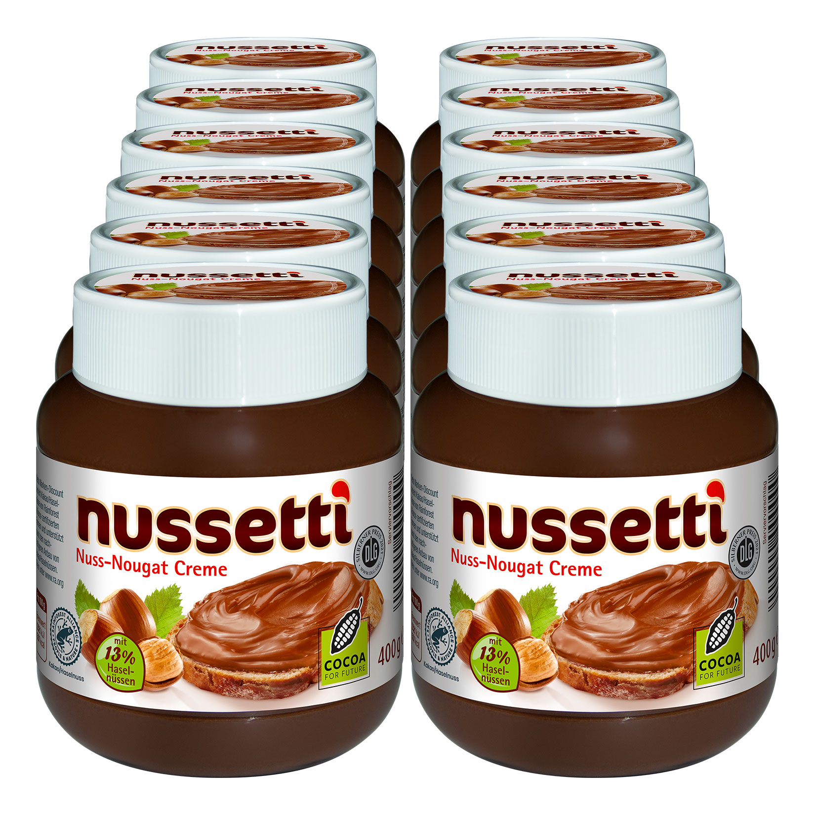 Nussetti Nuss-Nougat Creme 400 g, 12er Pack - Bild 1